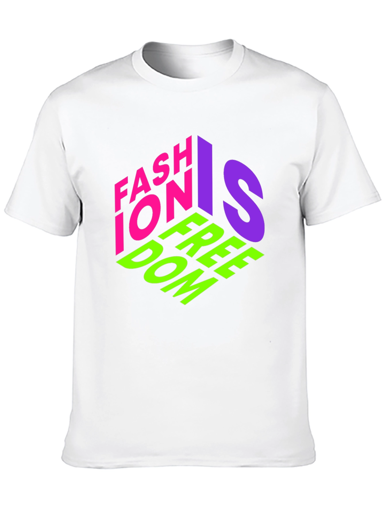 Fashion is Freedom Graphic Tee - Stylish Black T-Shirt