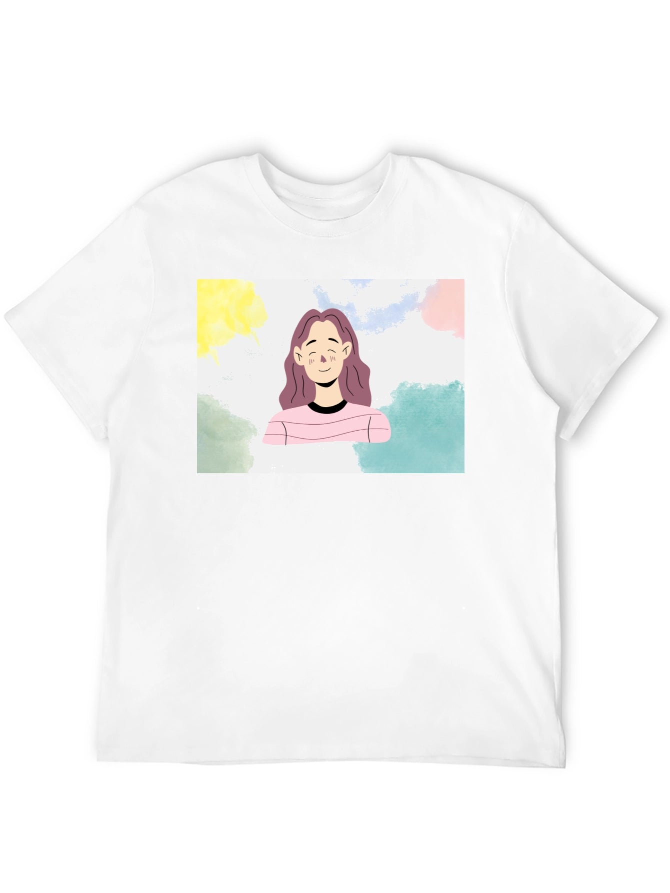 Cartoon Portrait Black T-Shirt