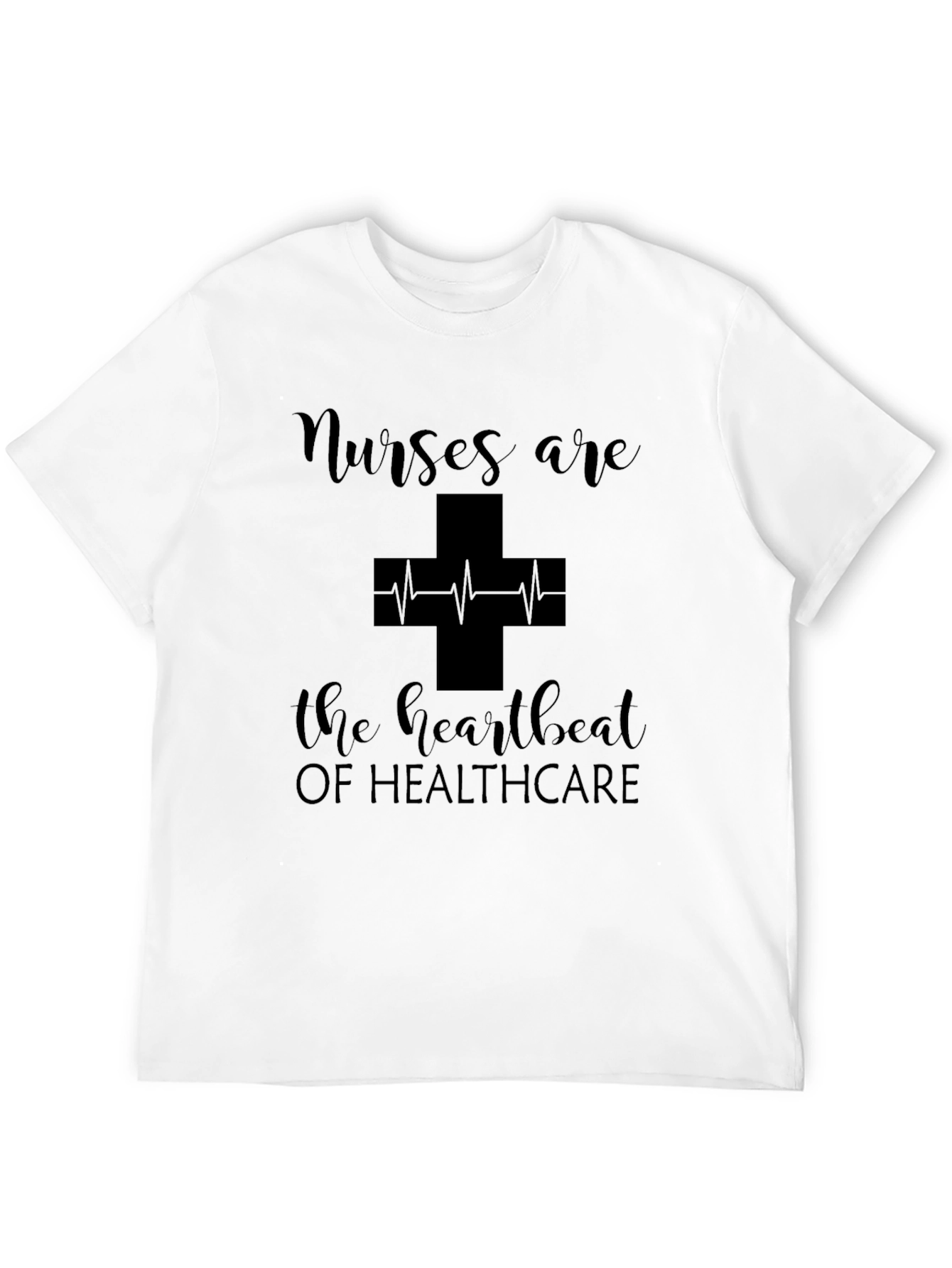 Nurses are the Heartbeat Healthcare Graphic Tee