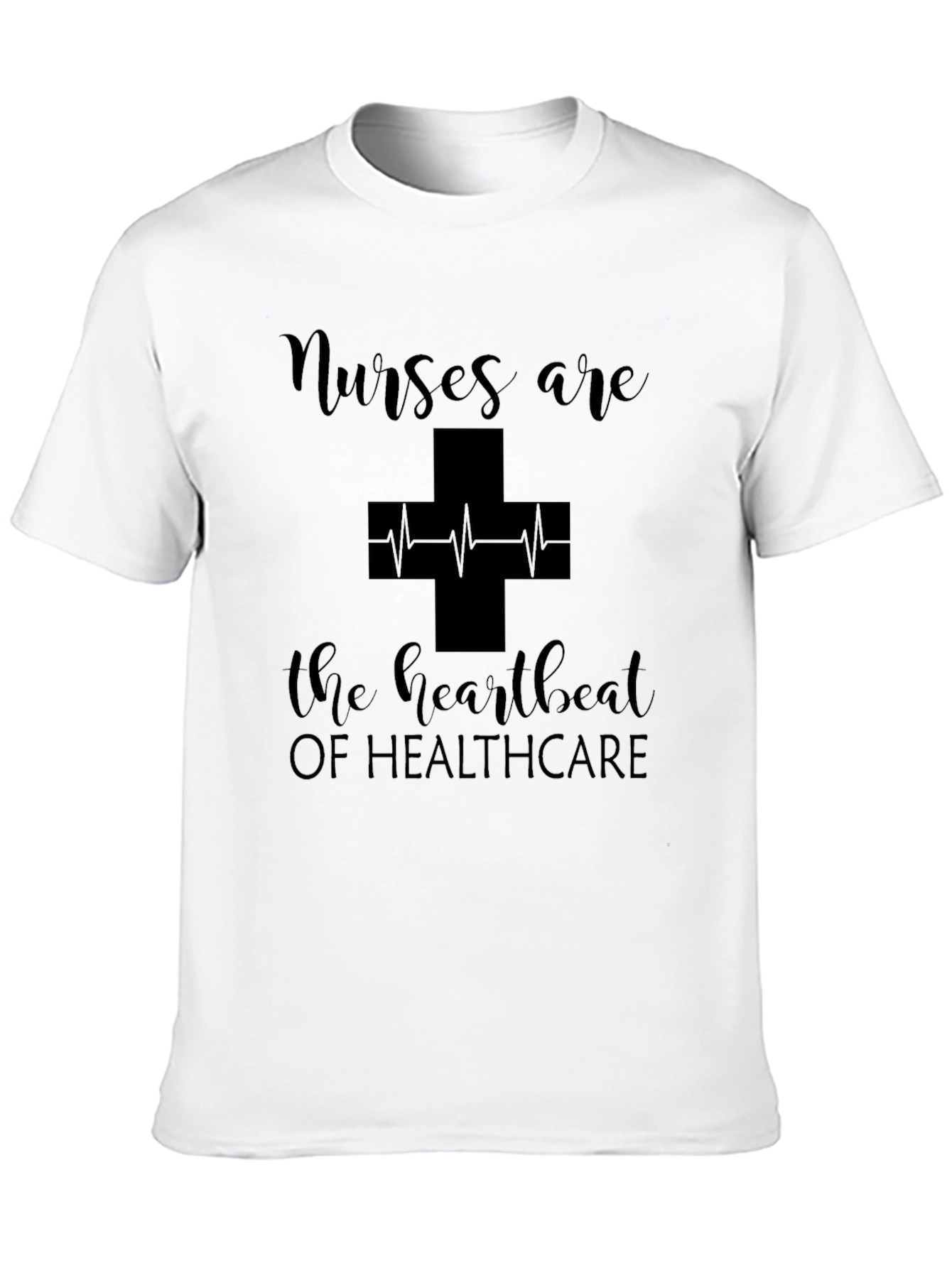 Nurses are the Heartbeat Healthcare Graphic Tee