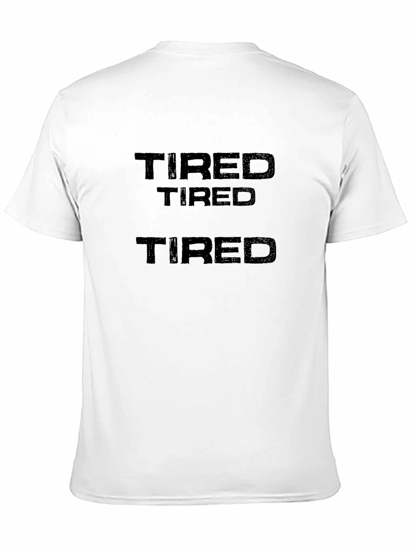 Tired Graphic Tee - Black Casual T-Shirt