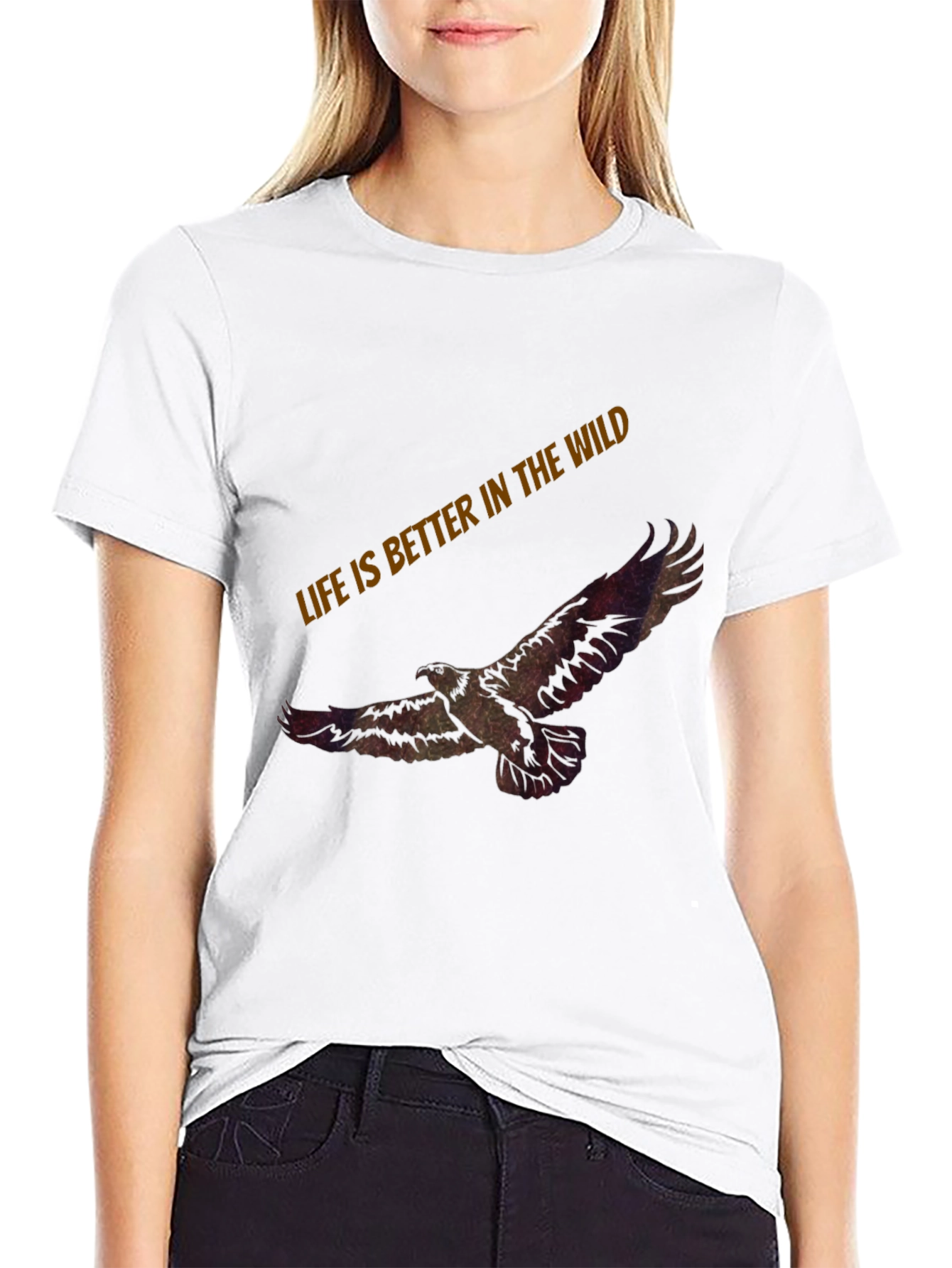 Wild Eagle Graphic Black T-Shirt