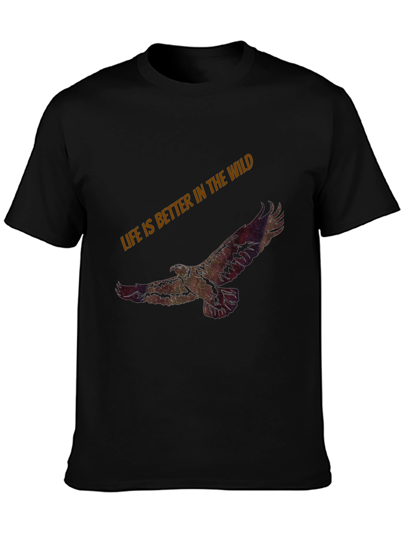 Wild Eagle Graphic Black T-Shirt