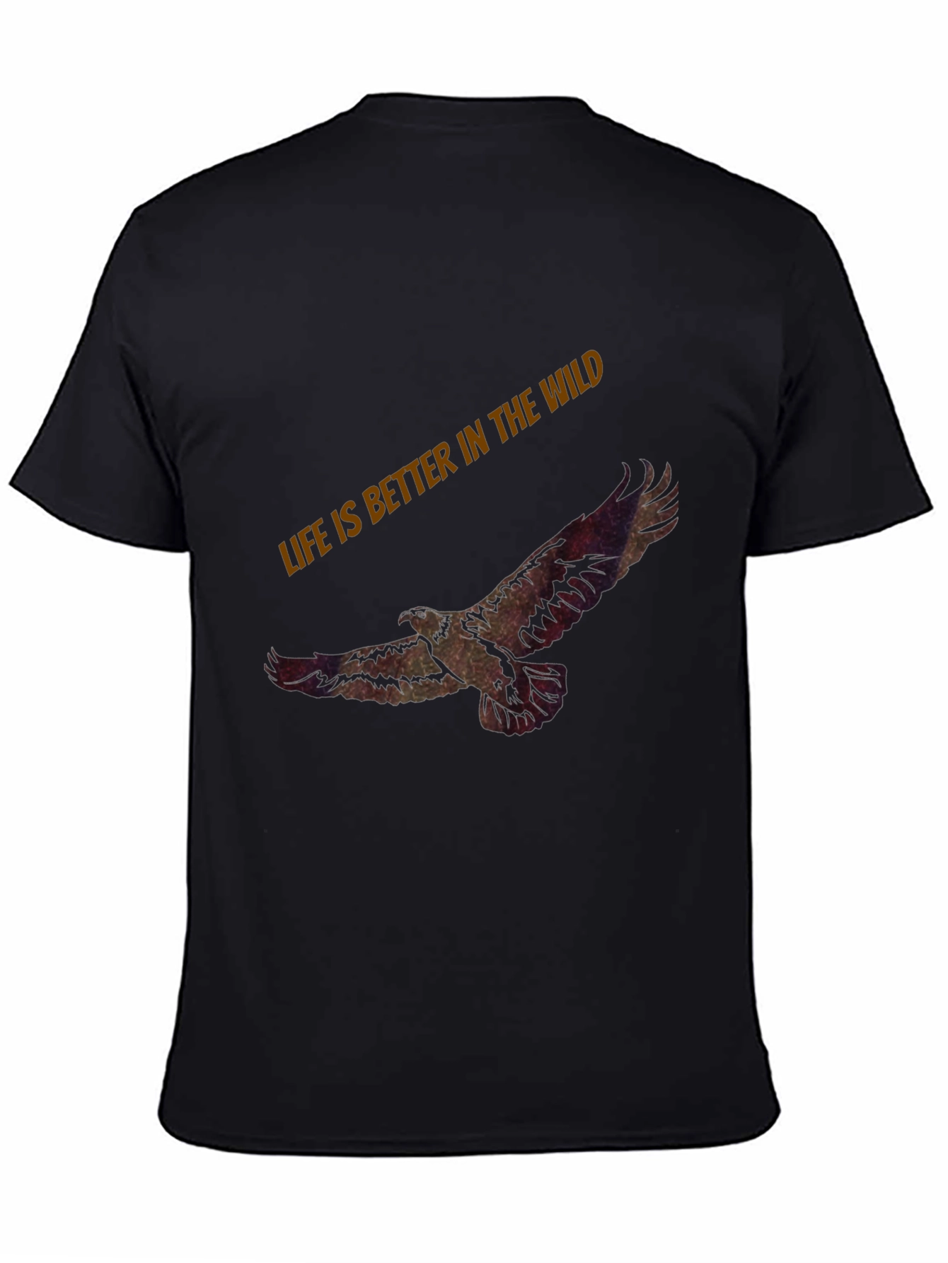 Wild Eagle Graphic Black T-Shirt