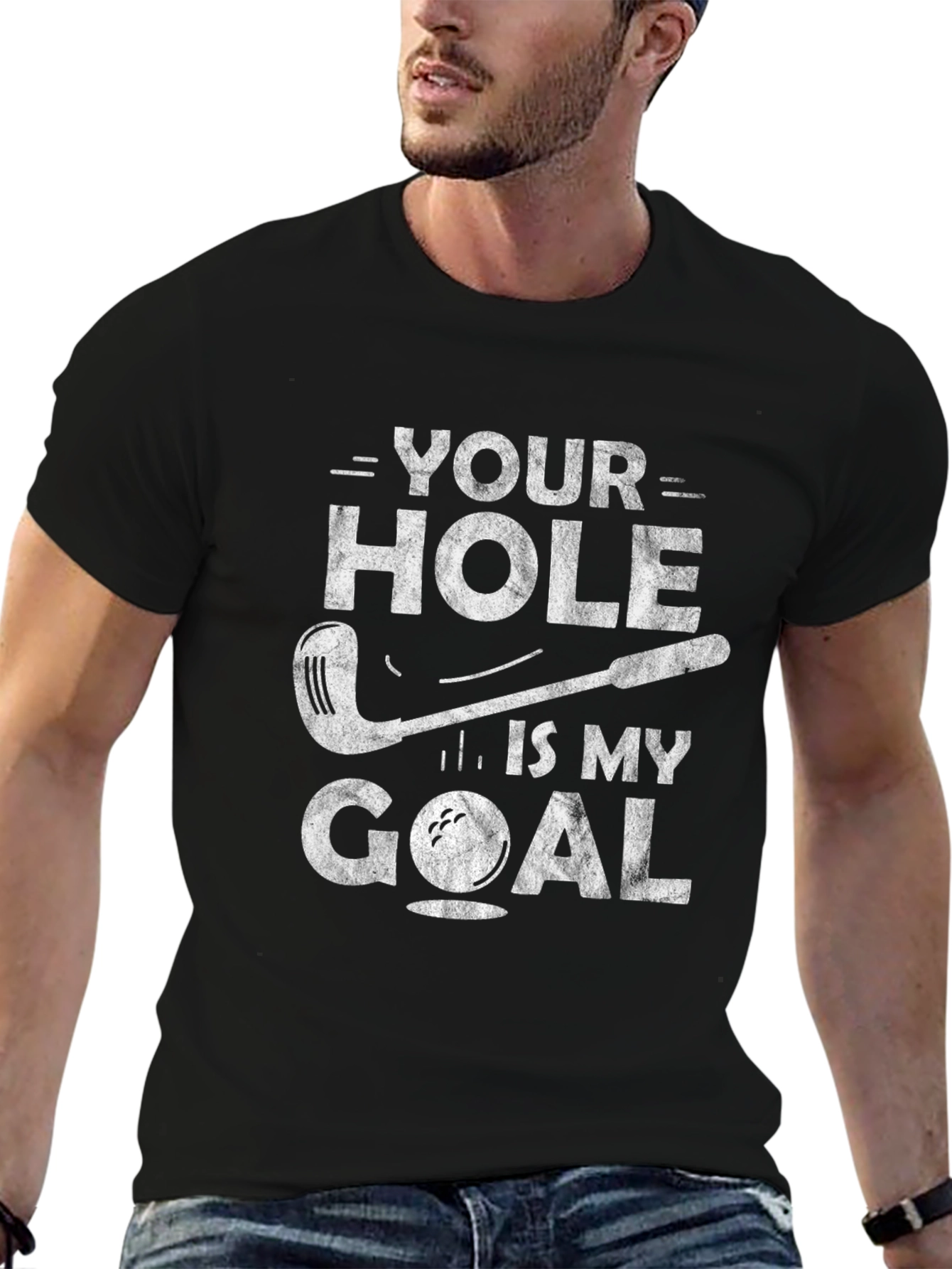 Funny Golf T-Shirt - Your Hole Is My Goal