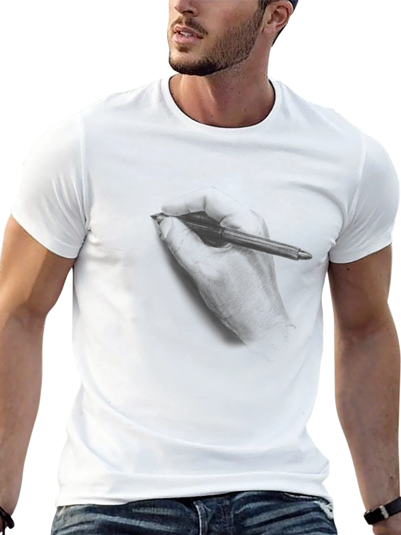 Dark Pen Hand Graphic Tee