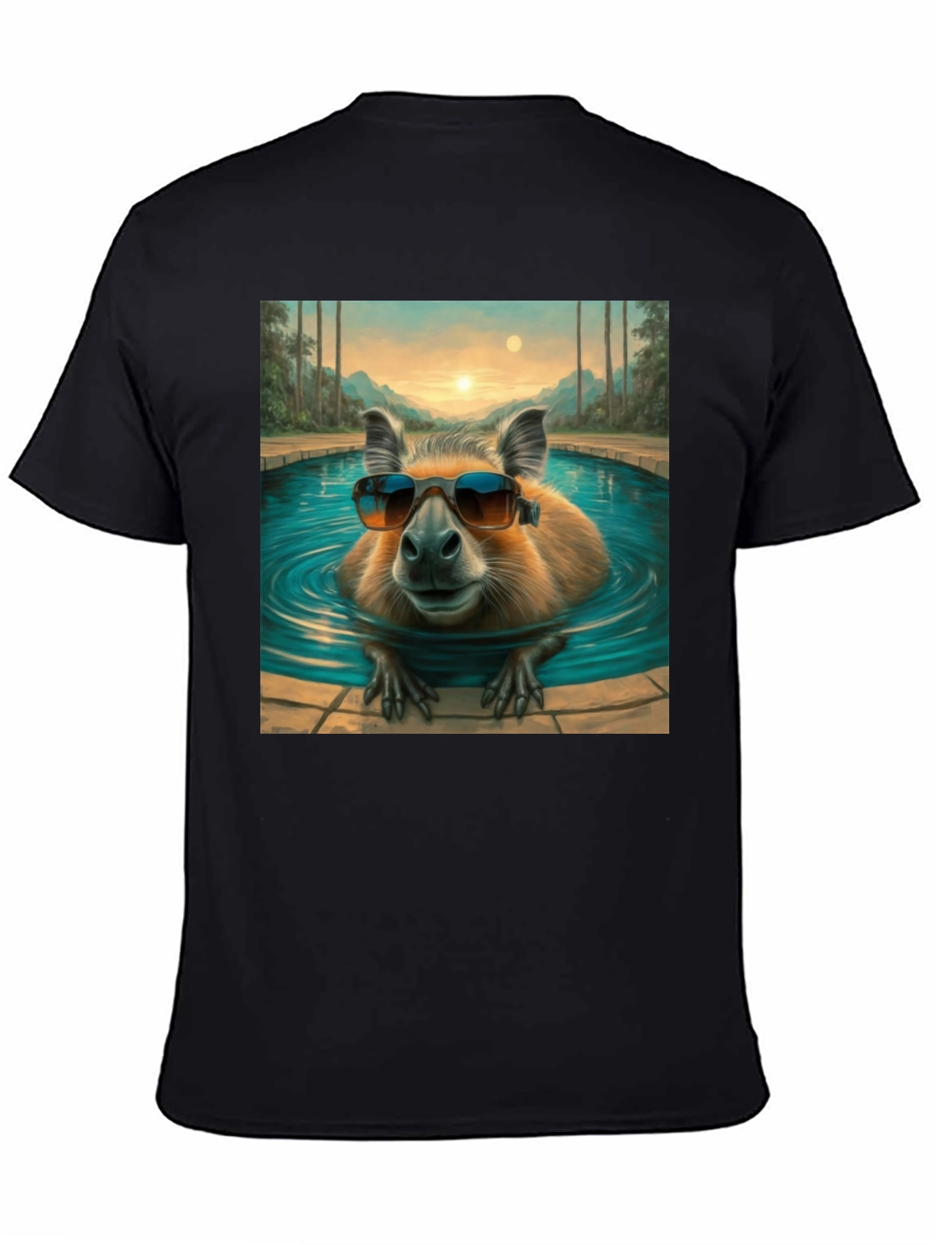 Capybara Poolside T-Shirt - Cool Summer Vibes!