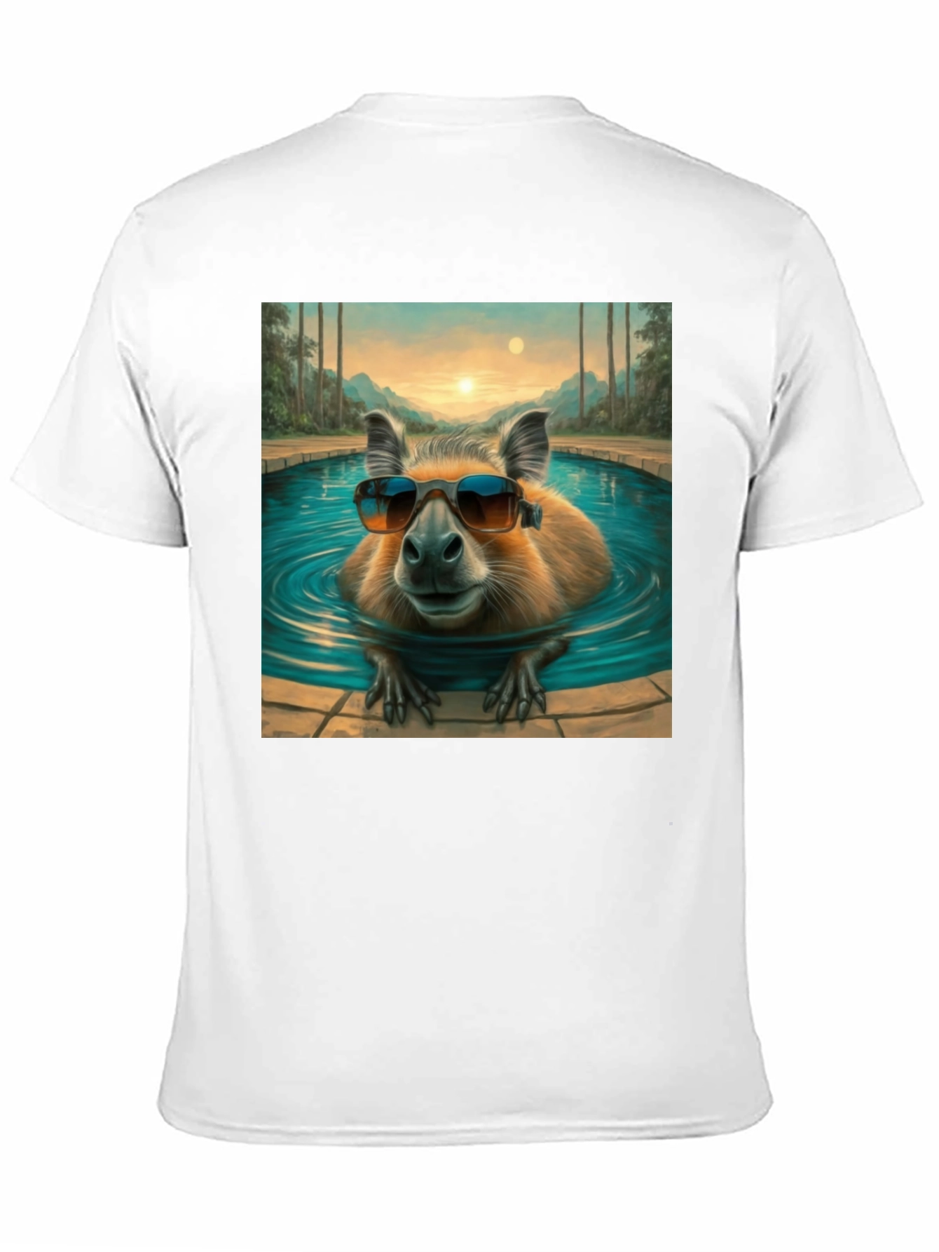 Capybara Poolside T-Shirt - Cool Summer Vibes!