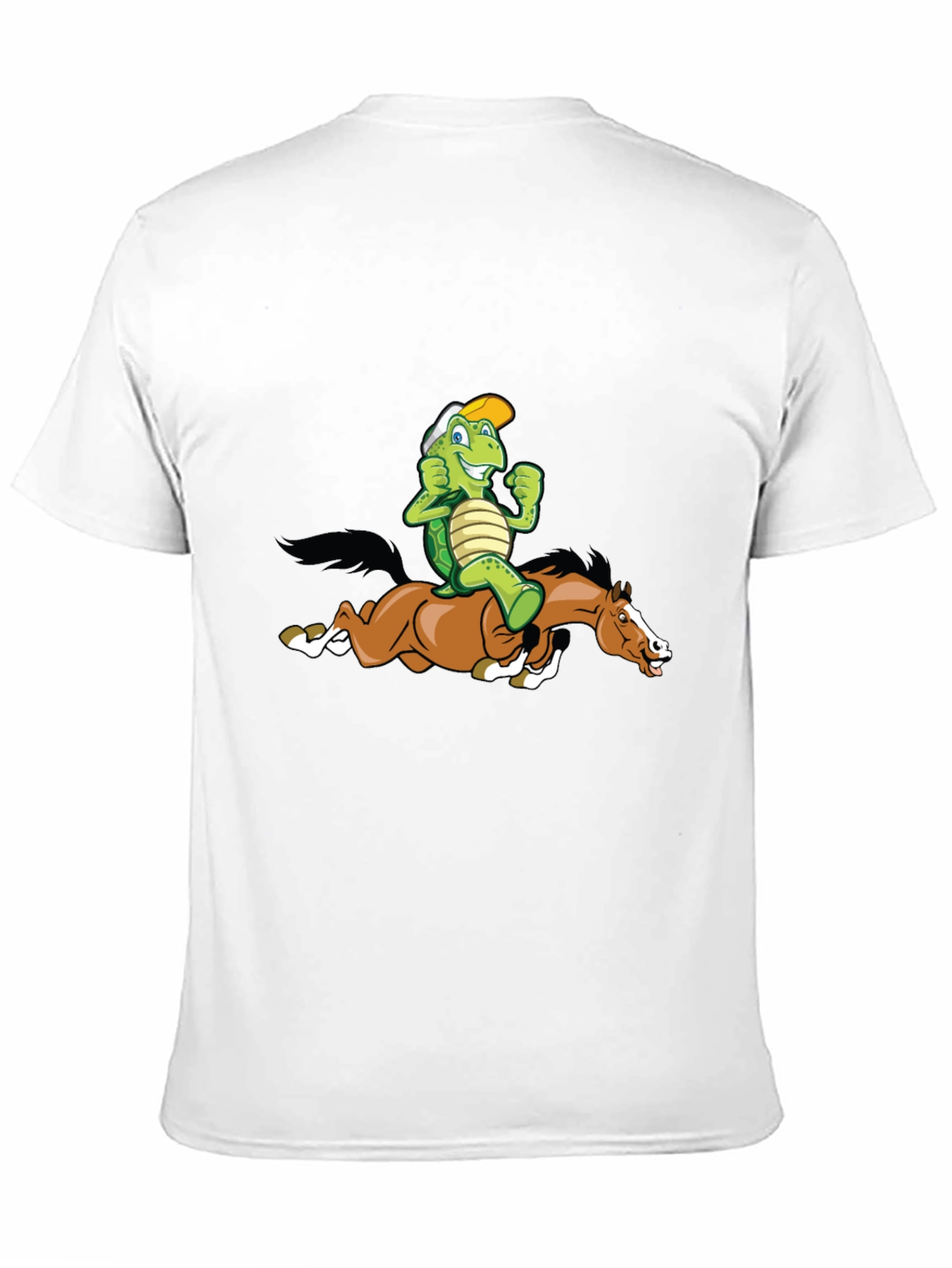 Turtle Riding Horse Graphic Tee - Black
