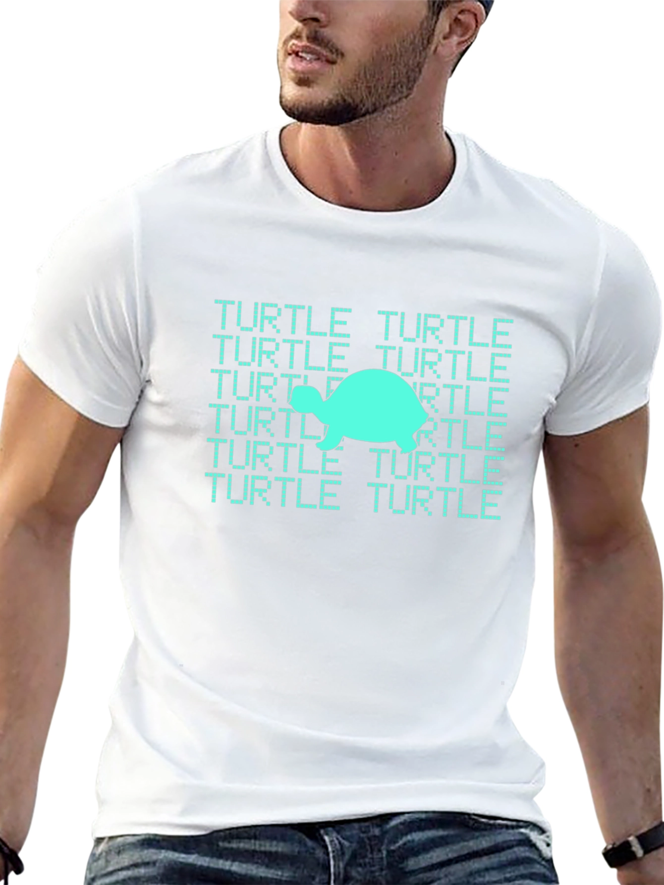 Turtle Graphic Tee - Pixel Art Sea Turtle Shirt