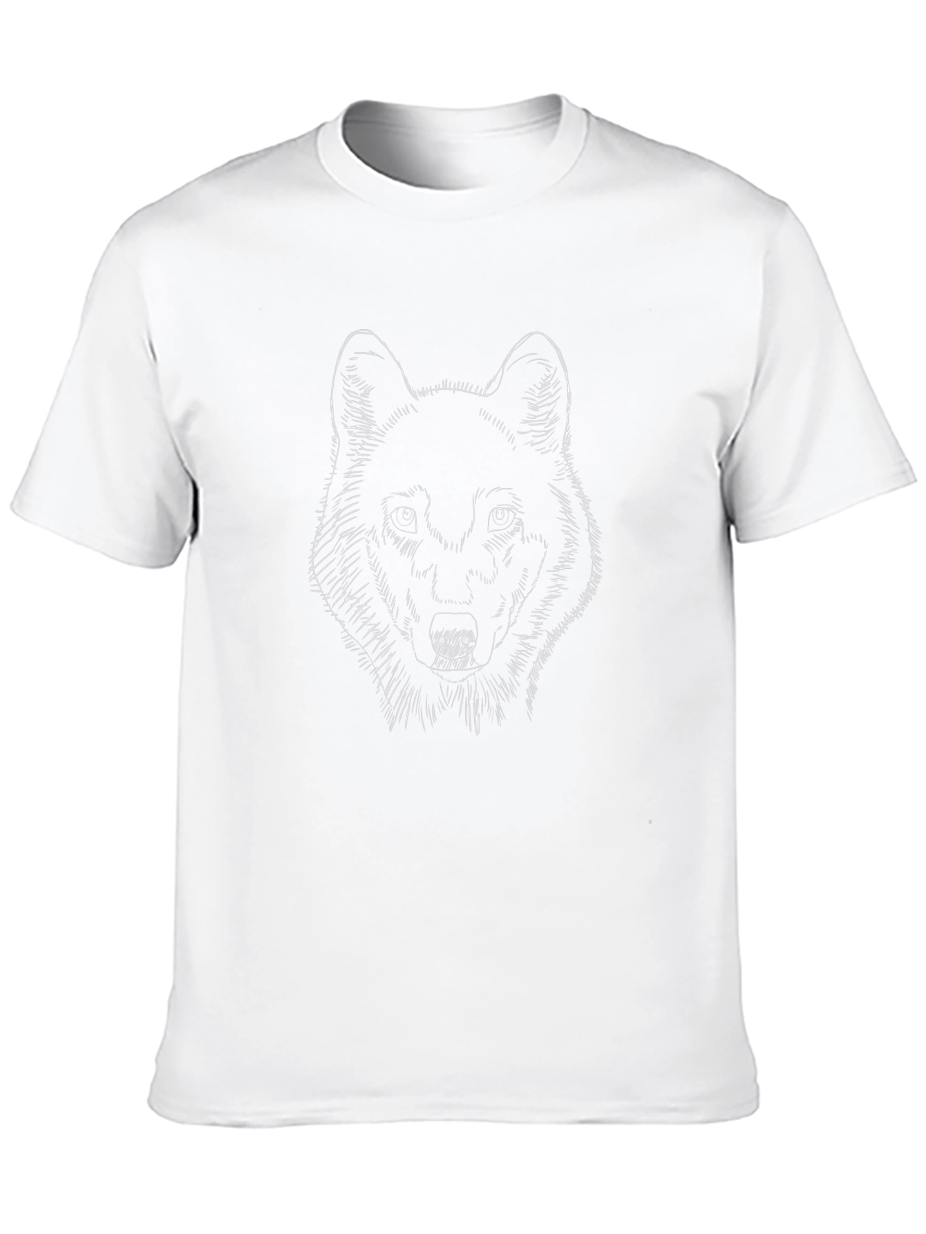 Wolf Graphic Print Black Crew Neck Tee