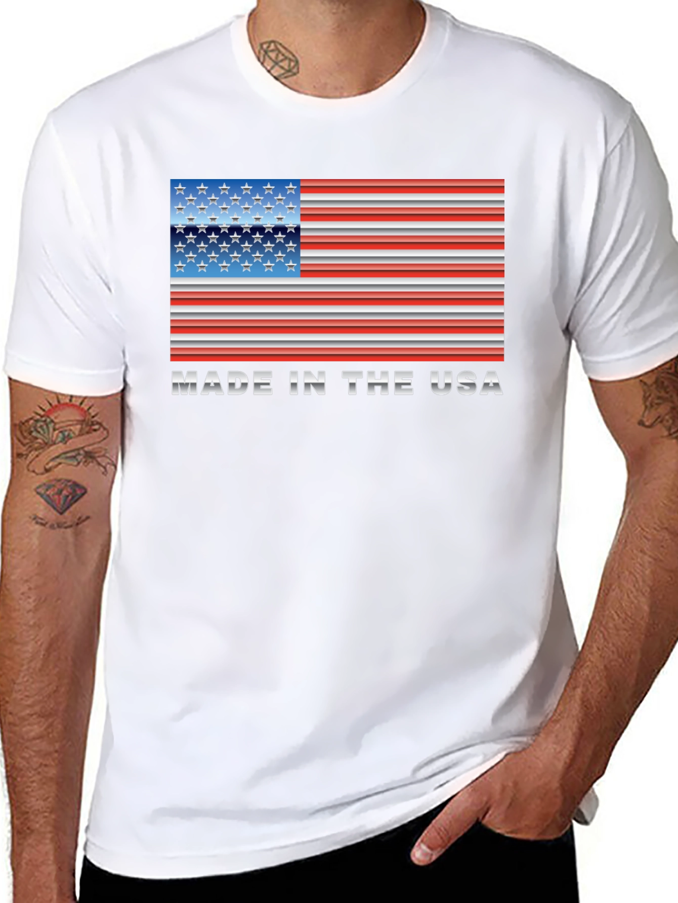 Made in USA Flag Graphic T-Shirt