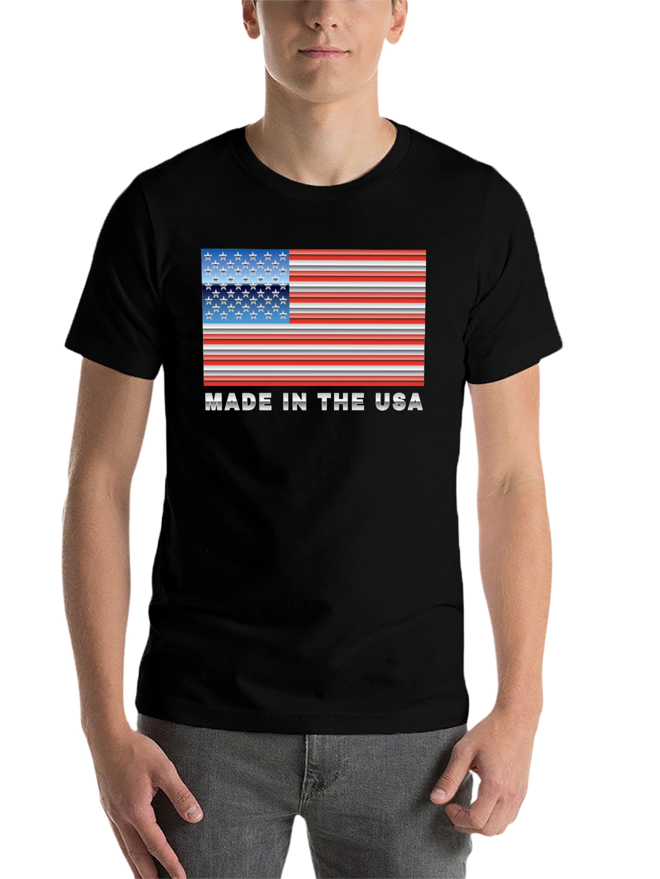 Made in USA Flag Graphic T-Shirt