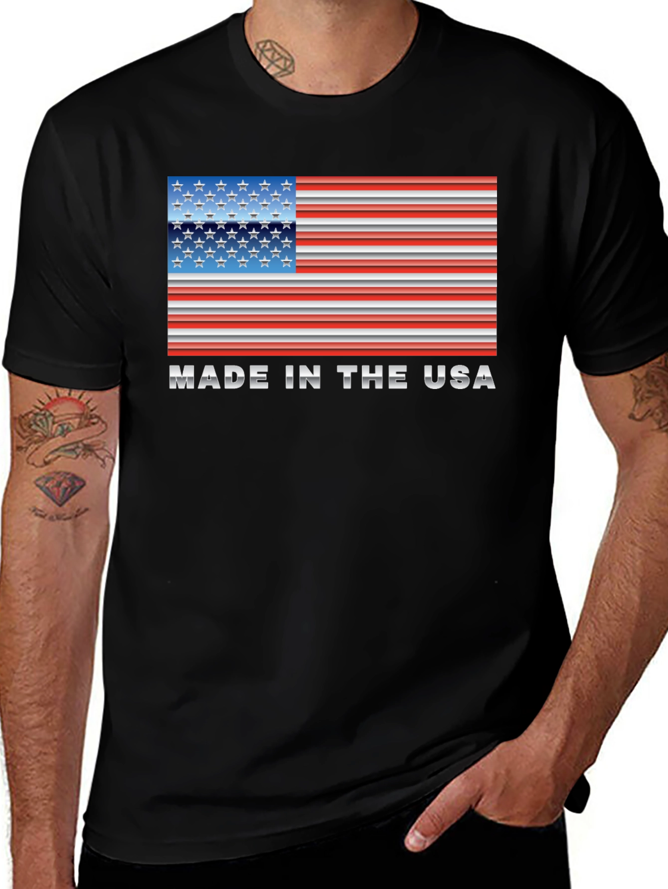 Made in USA Flag Graphic T-Shirt