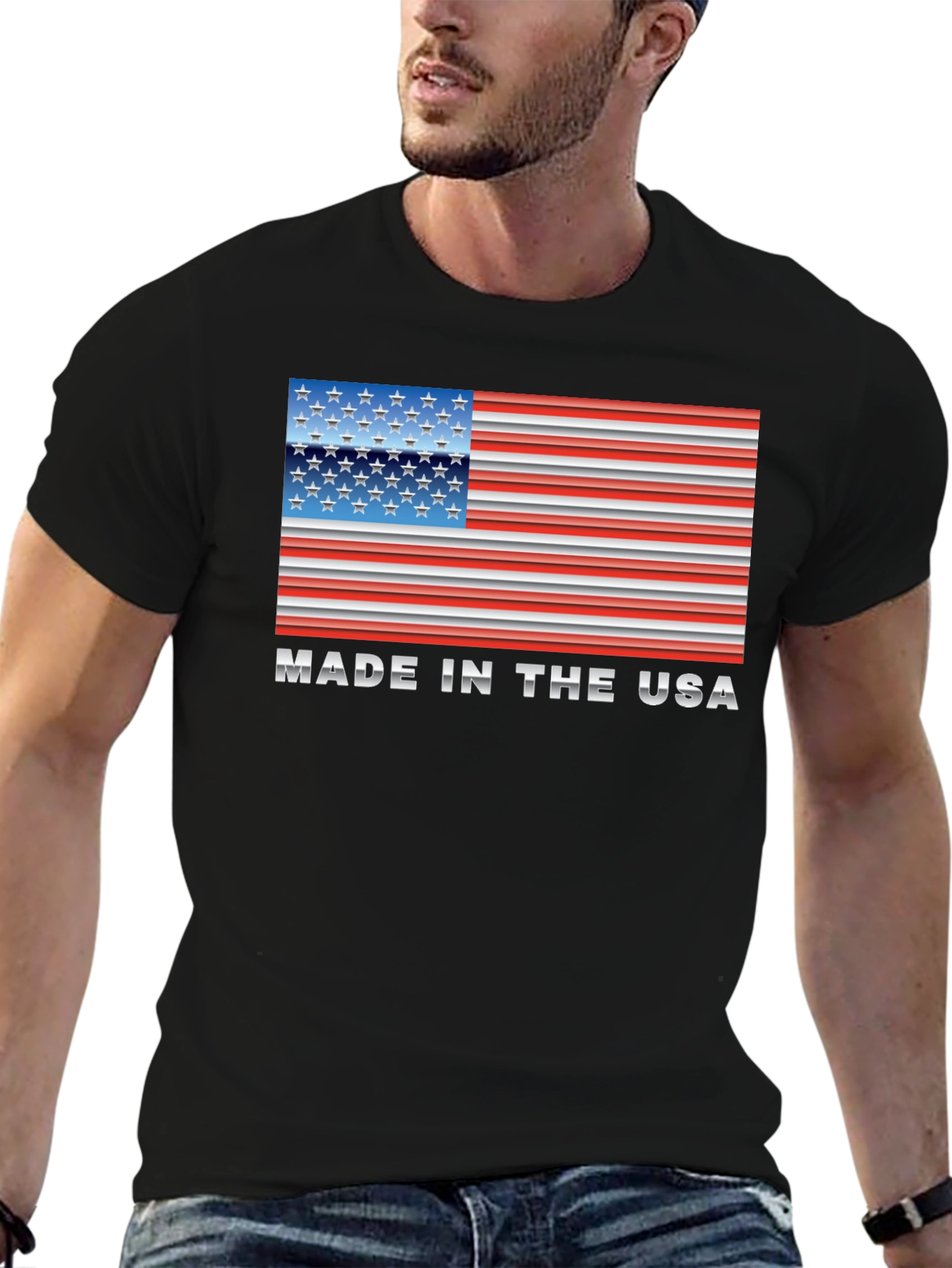 Made in USA Flag Graphic T-Shirt