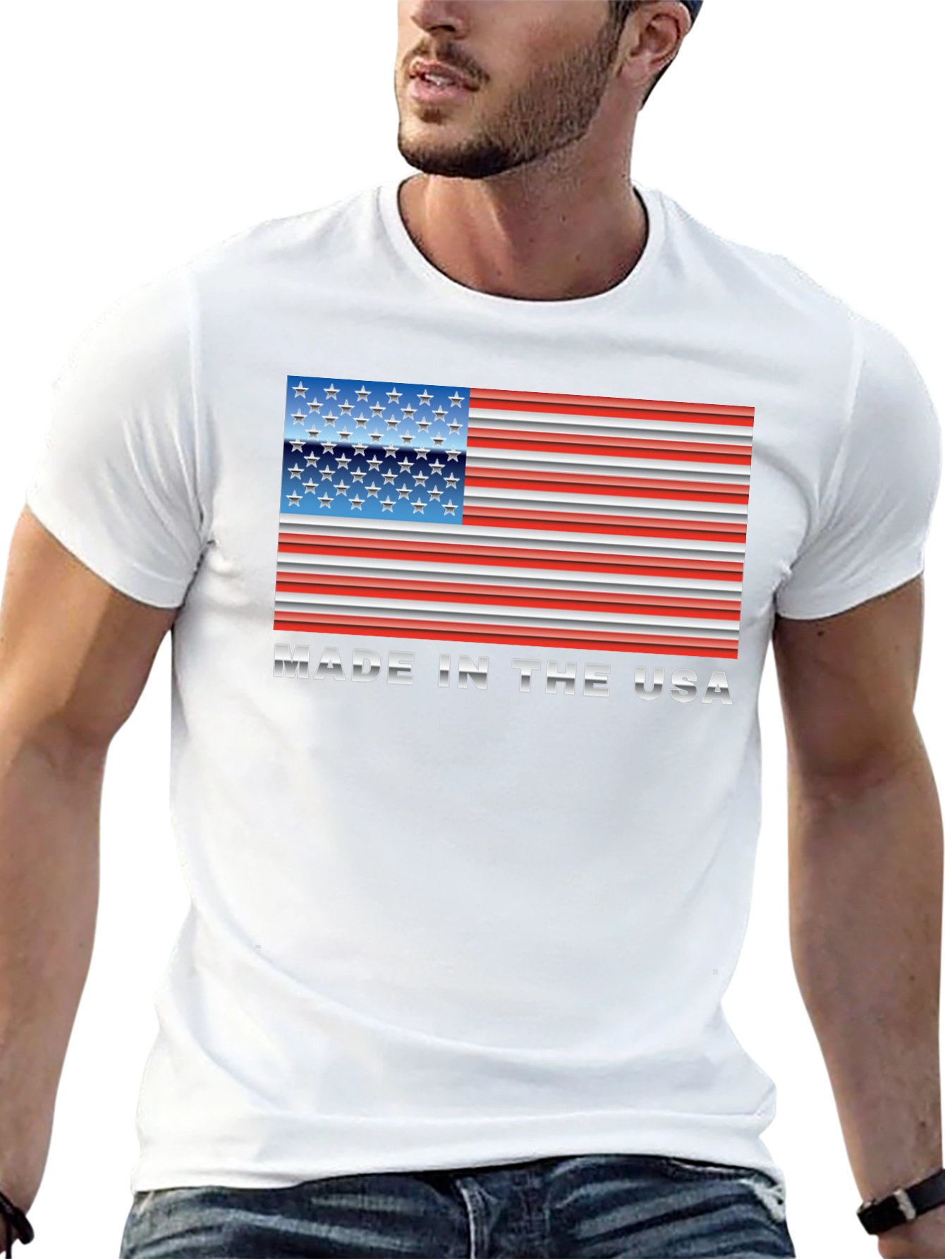 Made in USA Flag Graphic T-Shirt
