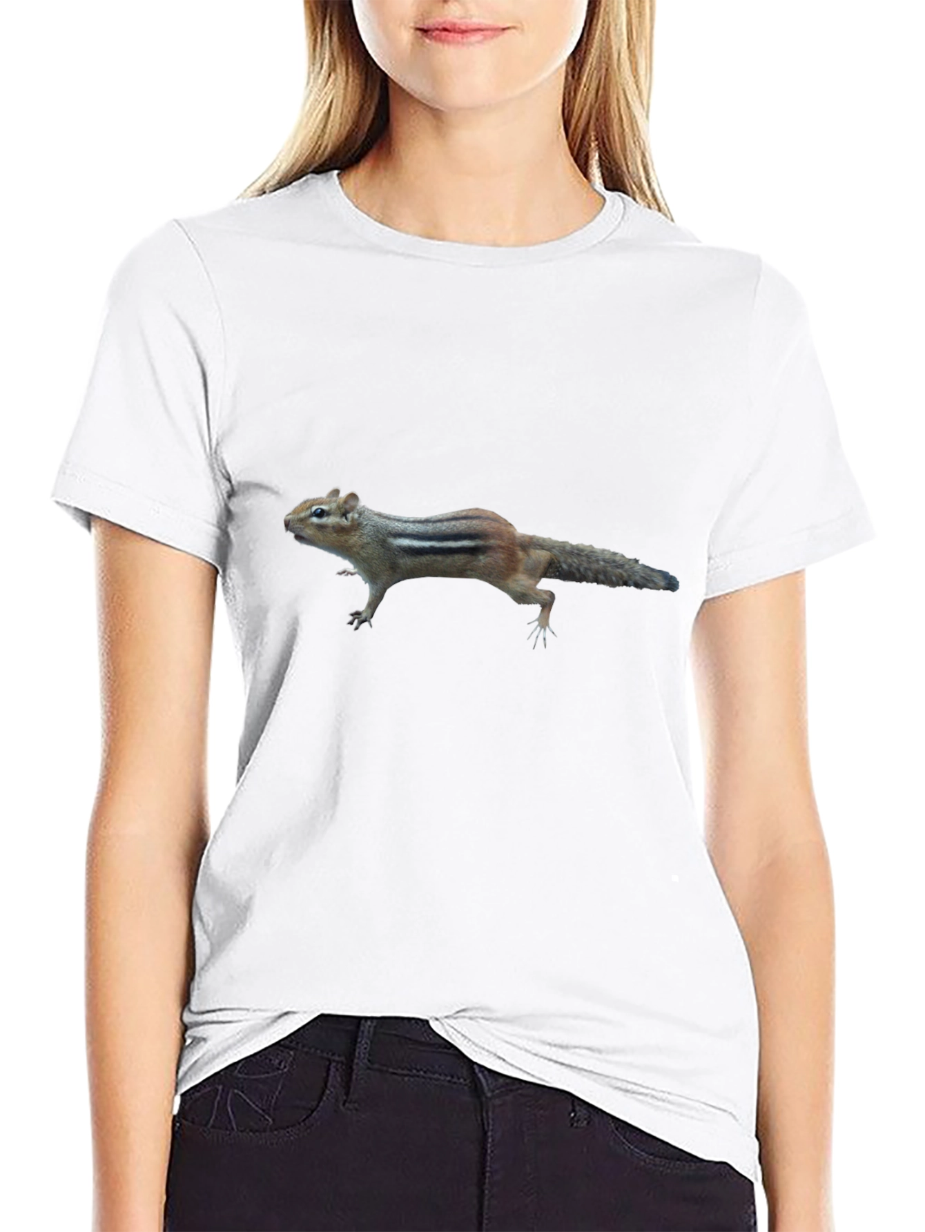 Chipmunk Graphic Tee - Unique Animal Print Shirt