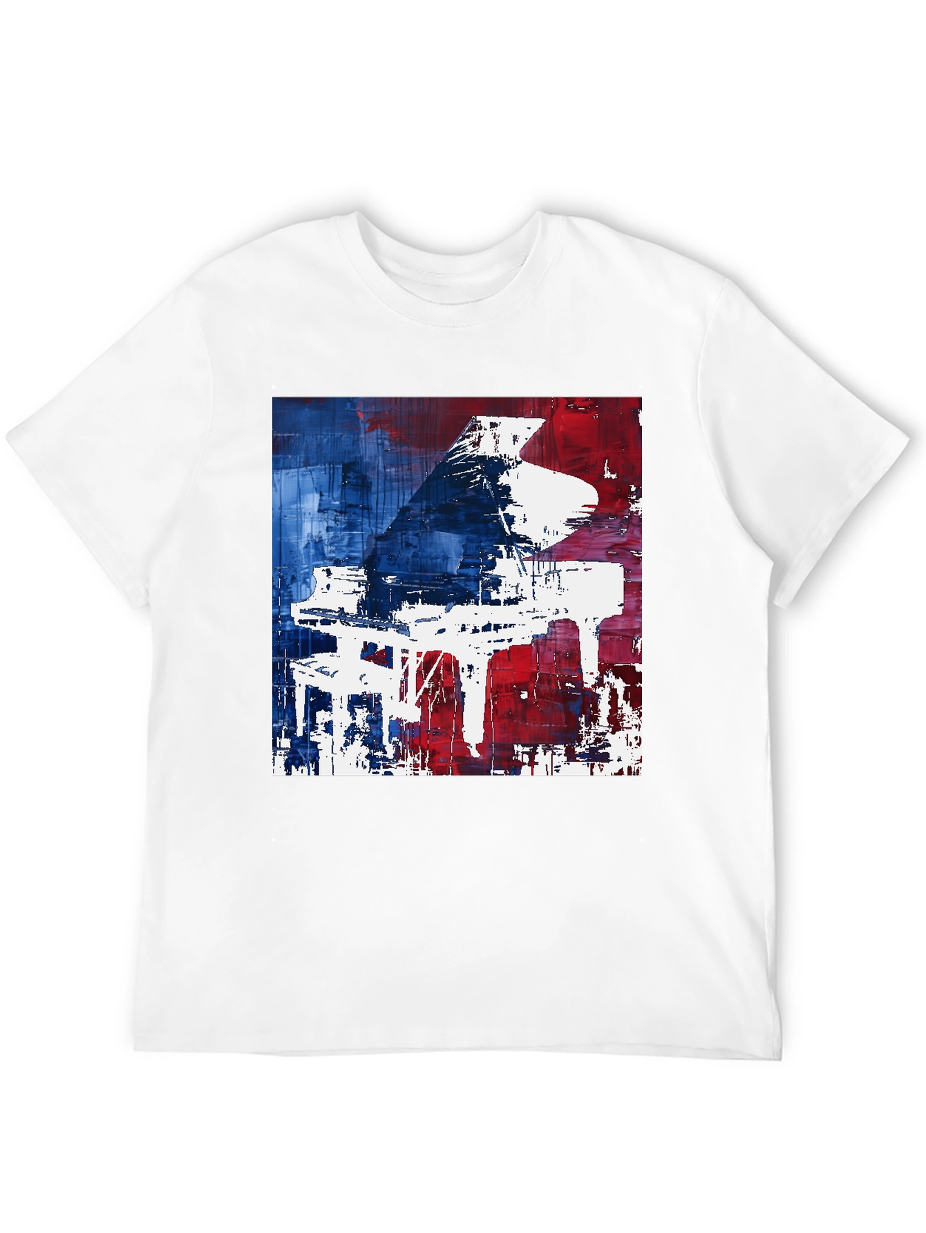 Abstract Piano Graphic Tee - Modern Art T-Shirt