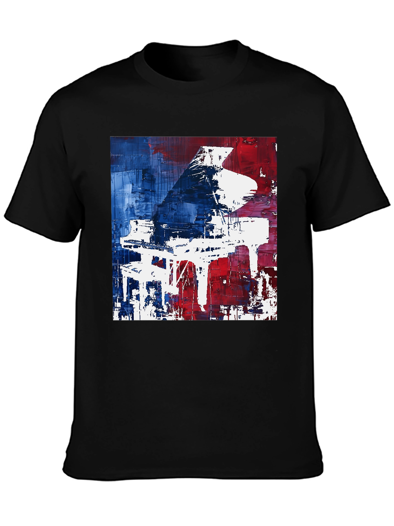 Abstract Piano Graphic Tee - Modern Art T-Shirt