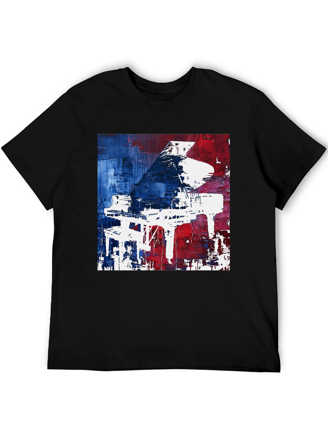 Abstract Piano Graphic Tee - Modern Art T-Shirt