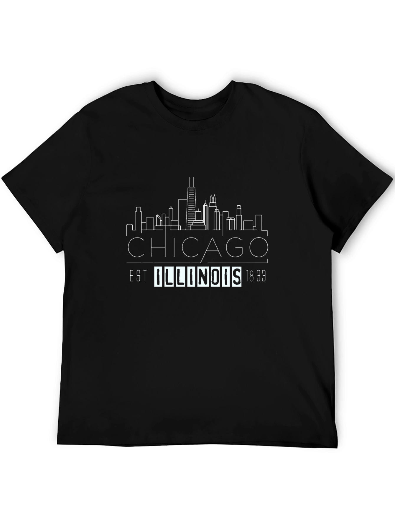 Chicago Illinois Skyline Graphic T-Shirt