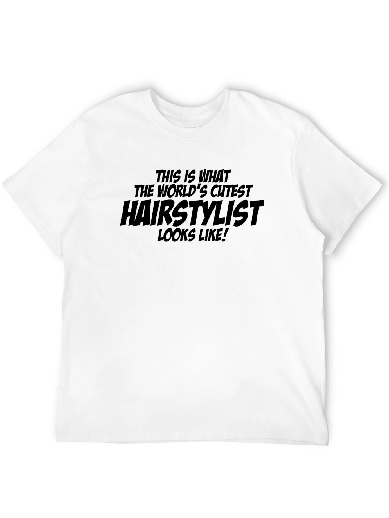 Worlds Cutest Hairstylist Black Graphic T-Shirt