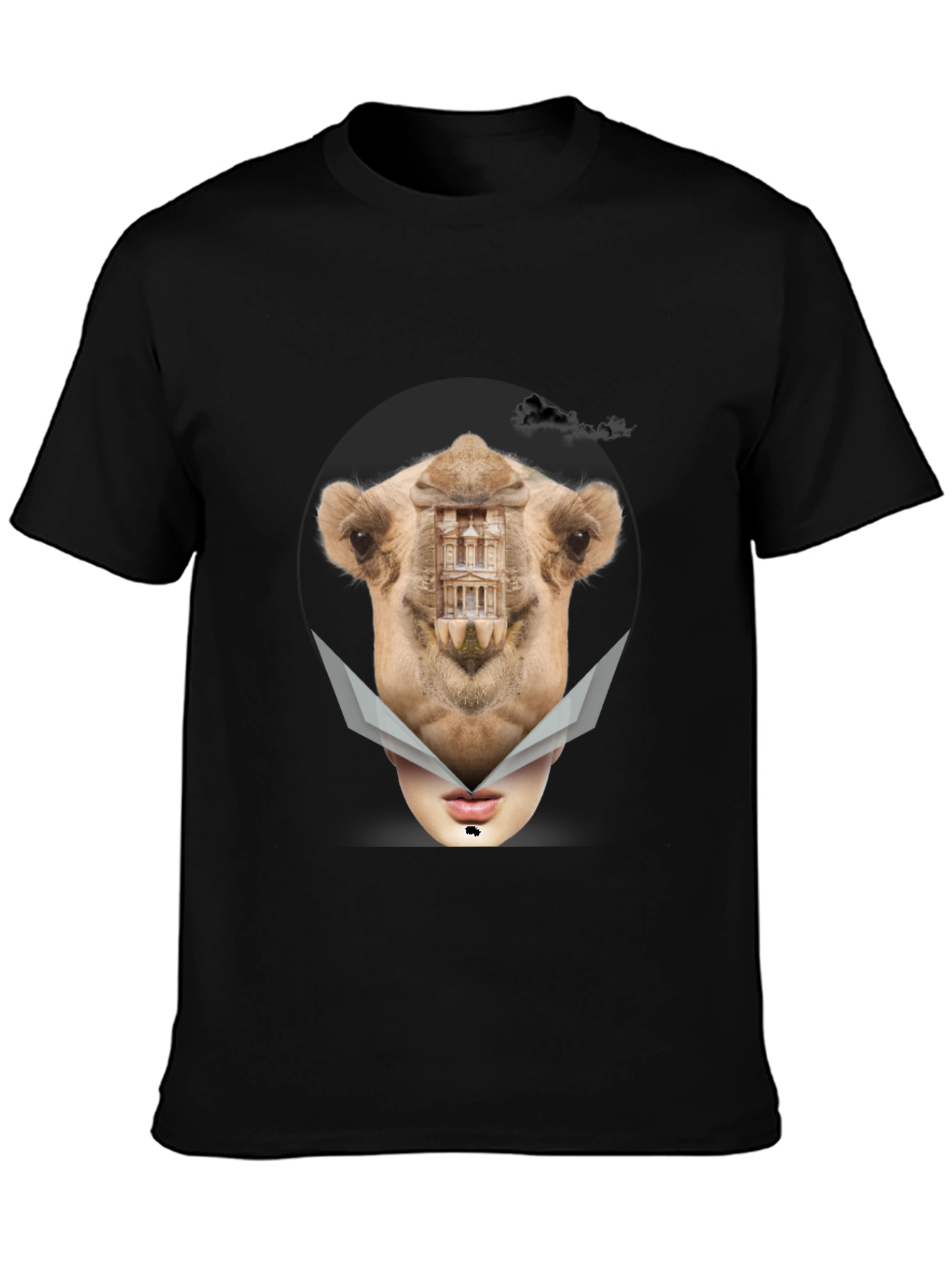 Surreal Camel Face Graphic T-Shirt