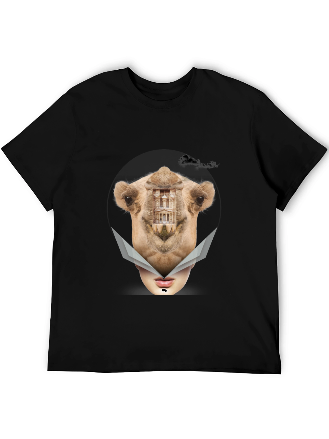 Surreal Camel Face Graphic T-Shirt