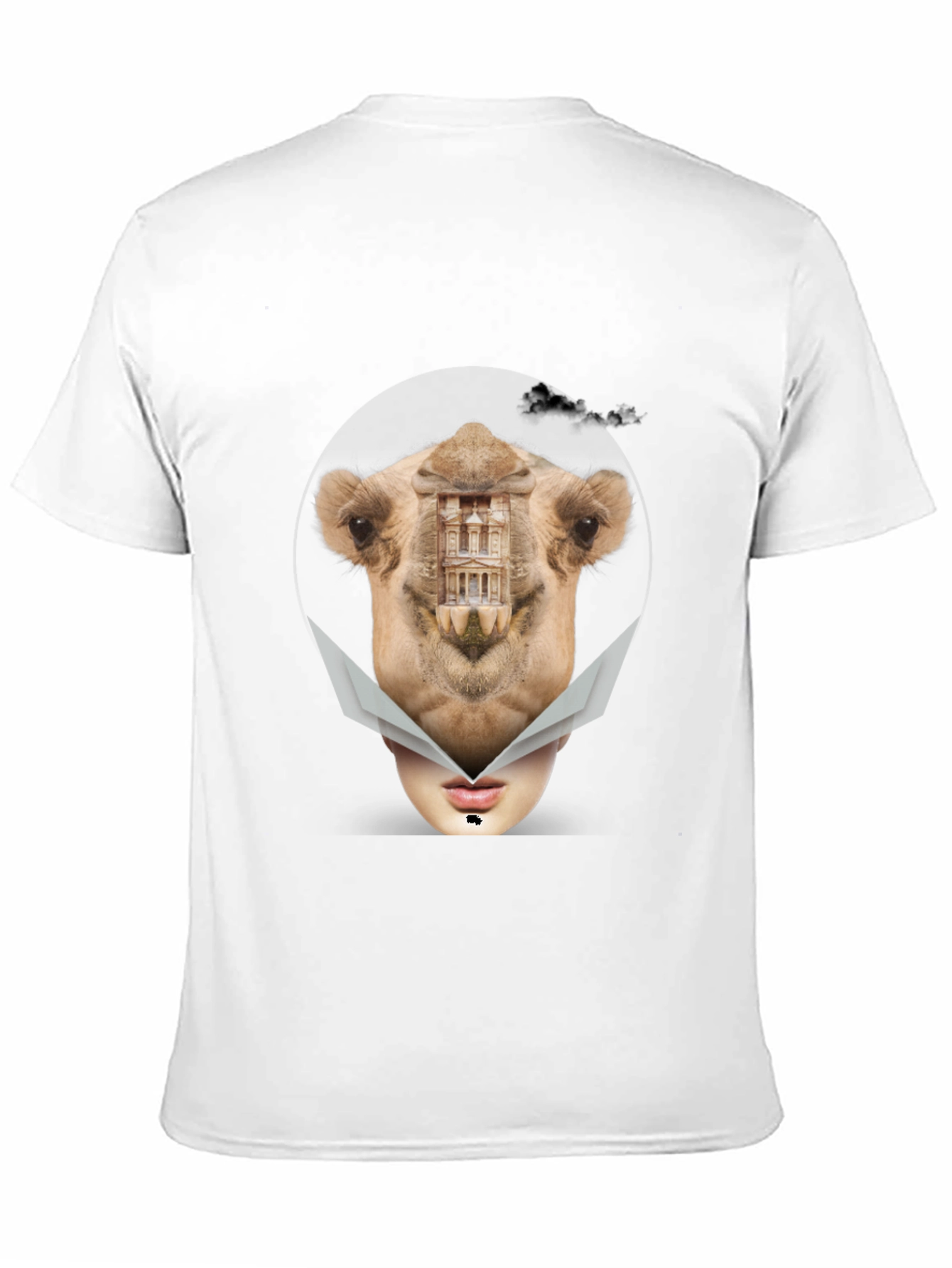 Surreal Camel Face Graphic T-Shirt