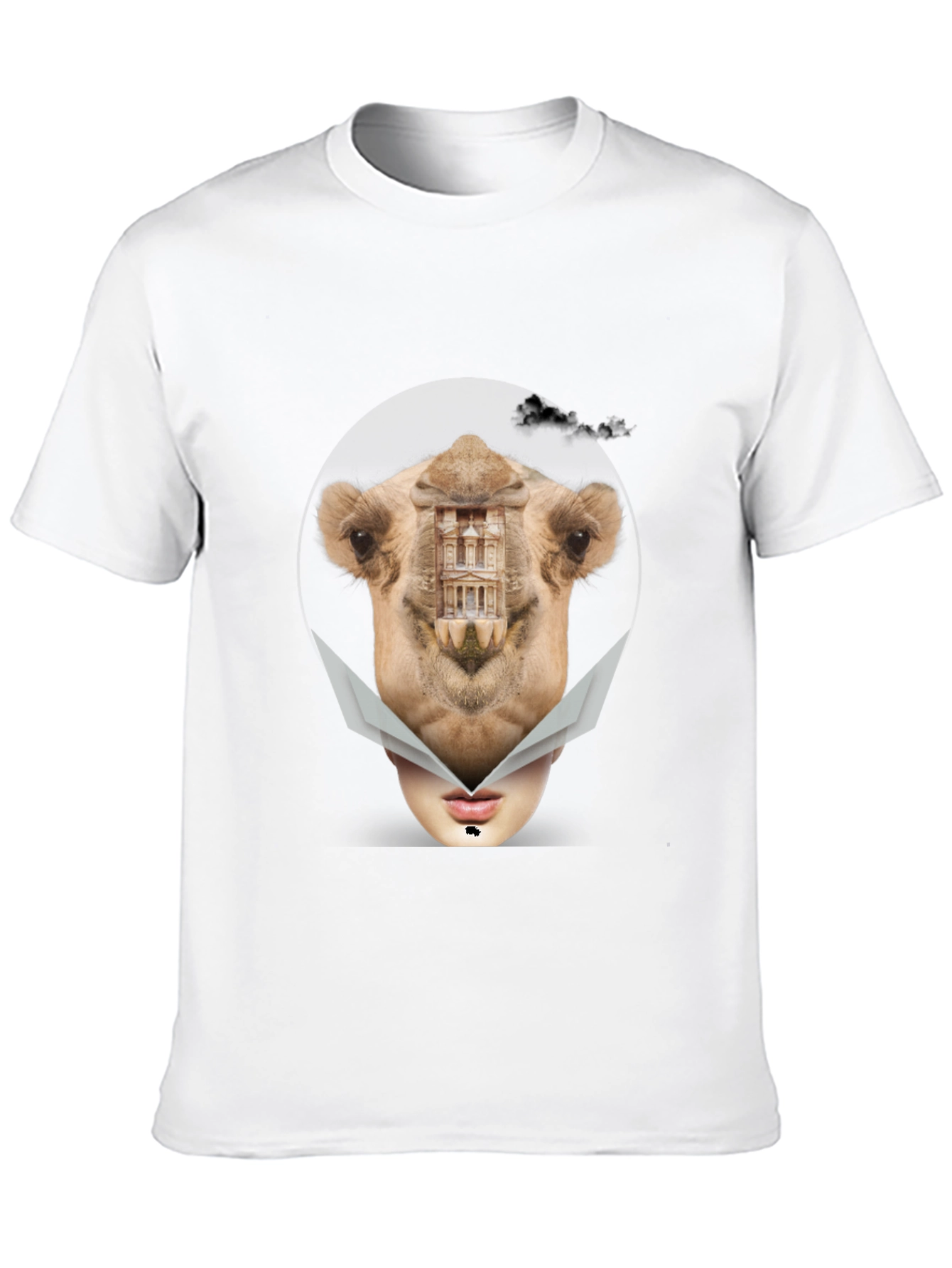 Surreal Camel Face Graphic T-Shirt