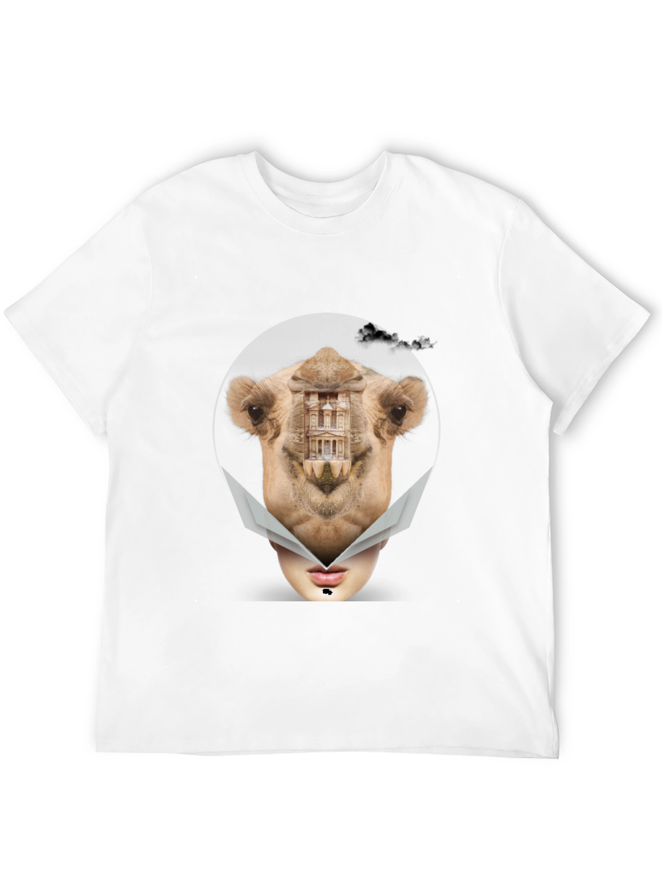 Surreal Camel Face Graphic T-Shirt