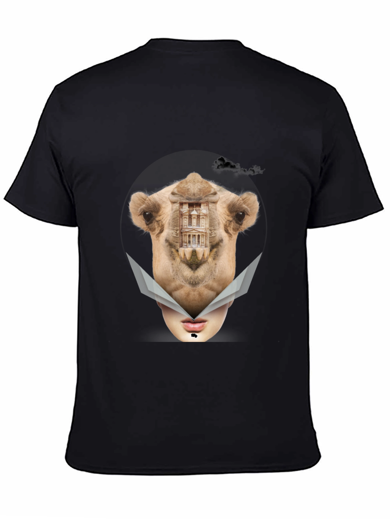 Surreal Camel Face Graphic T-Shirt