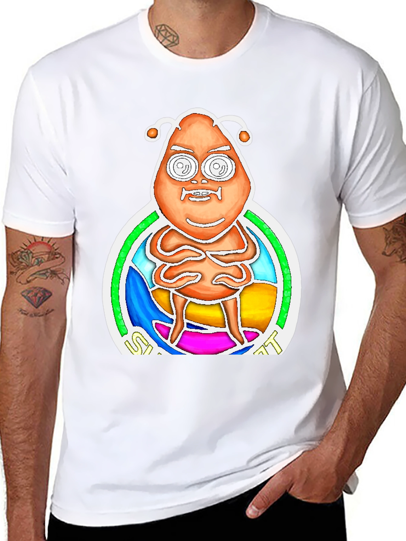 Alien Graphic Print Tee - Quirky Novelty T-Shirt