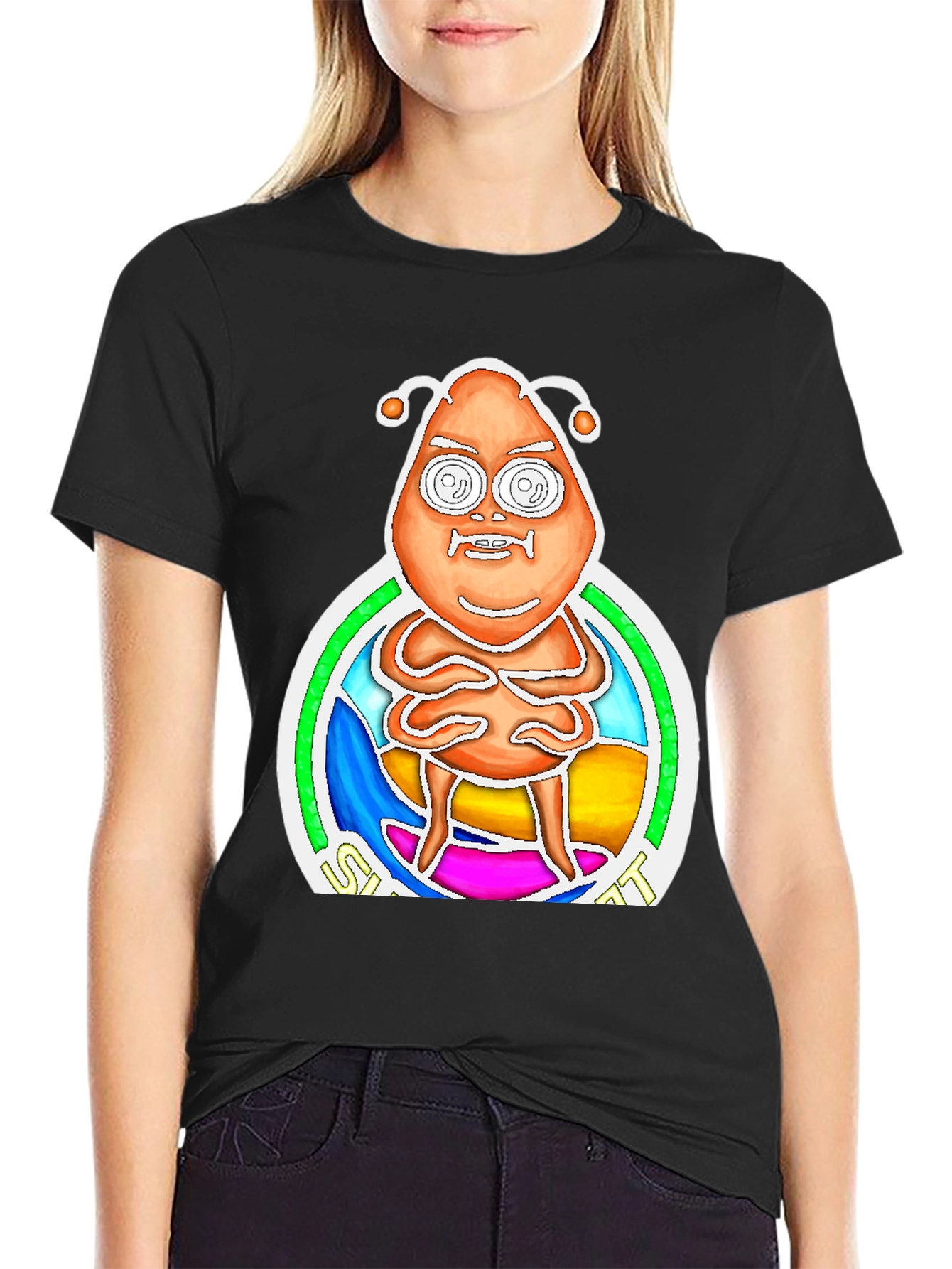 Alien Graphic Print Tee - Quirky Novelty T-Shirt