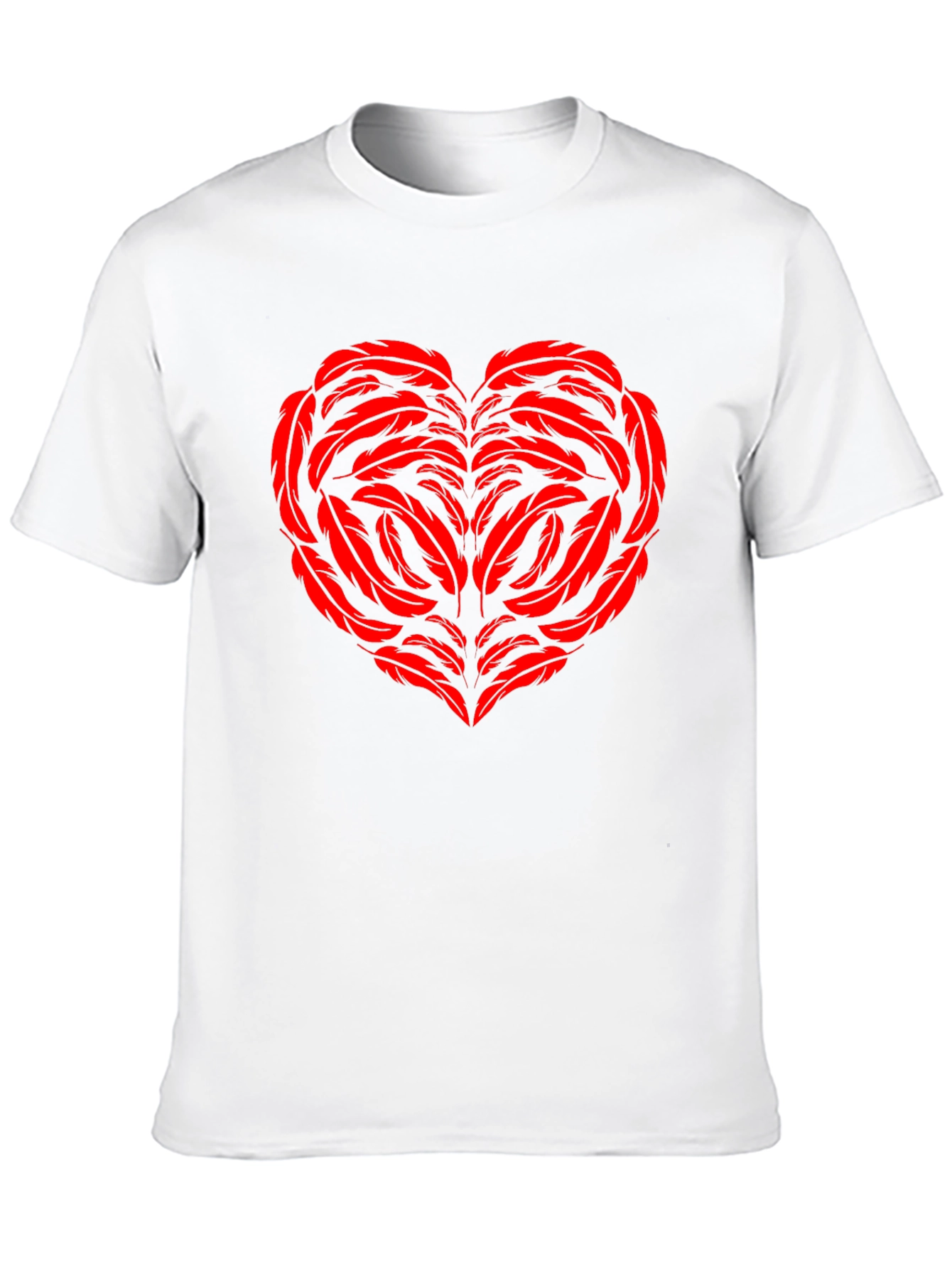 Feather Heart Graphic Black Tee
