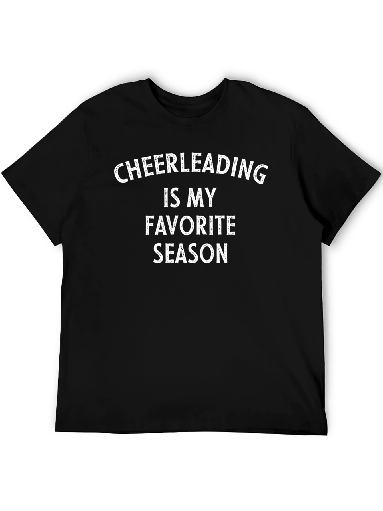 Cheerleading Favorite Season Black T-Shirt