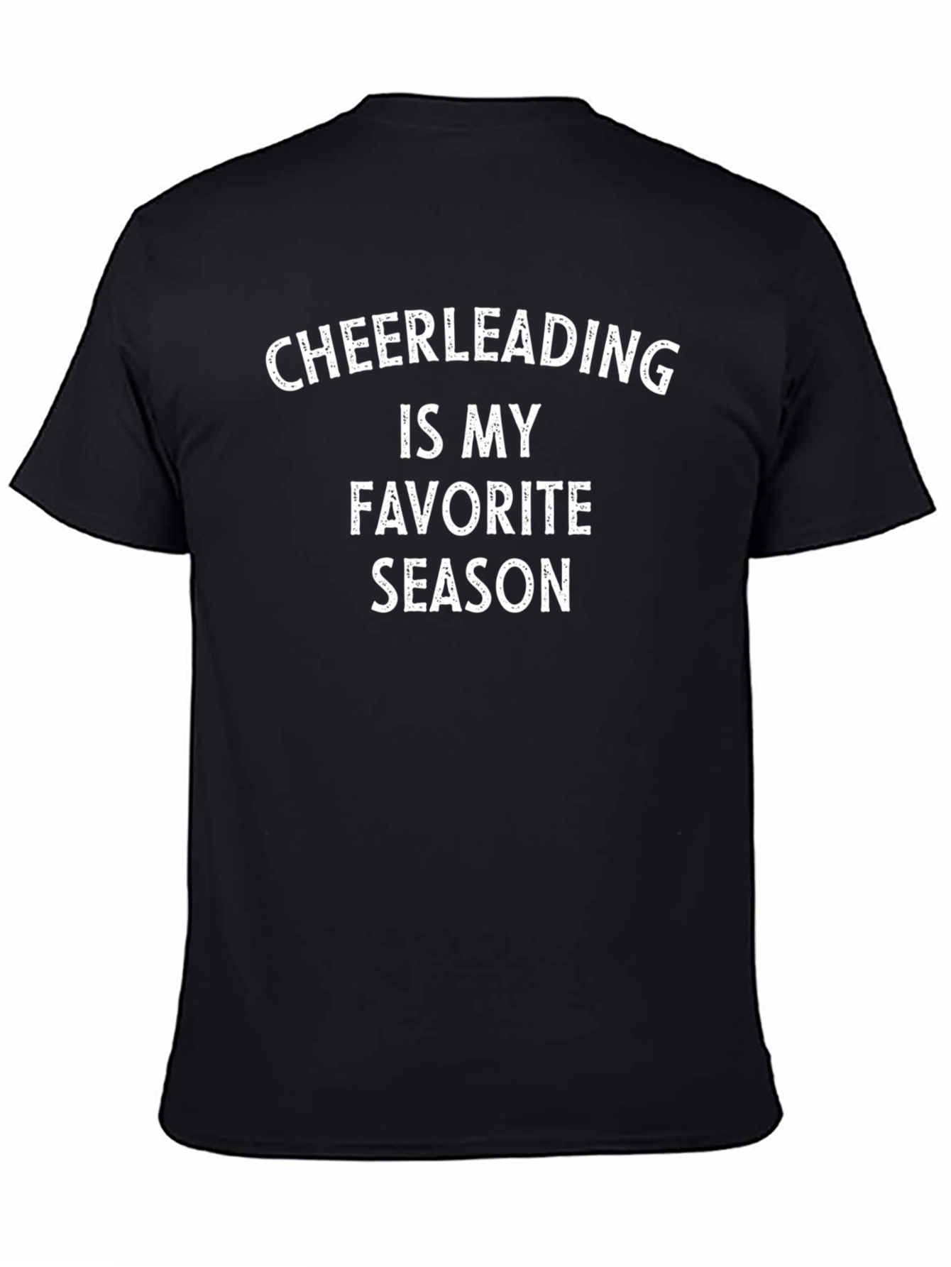 Cheerleading Favorite Season Black T-Shirt