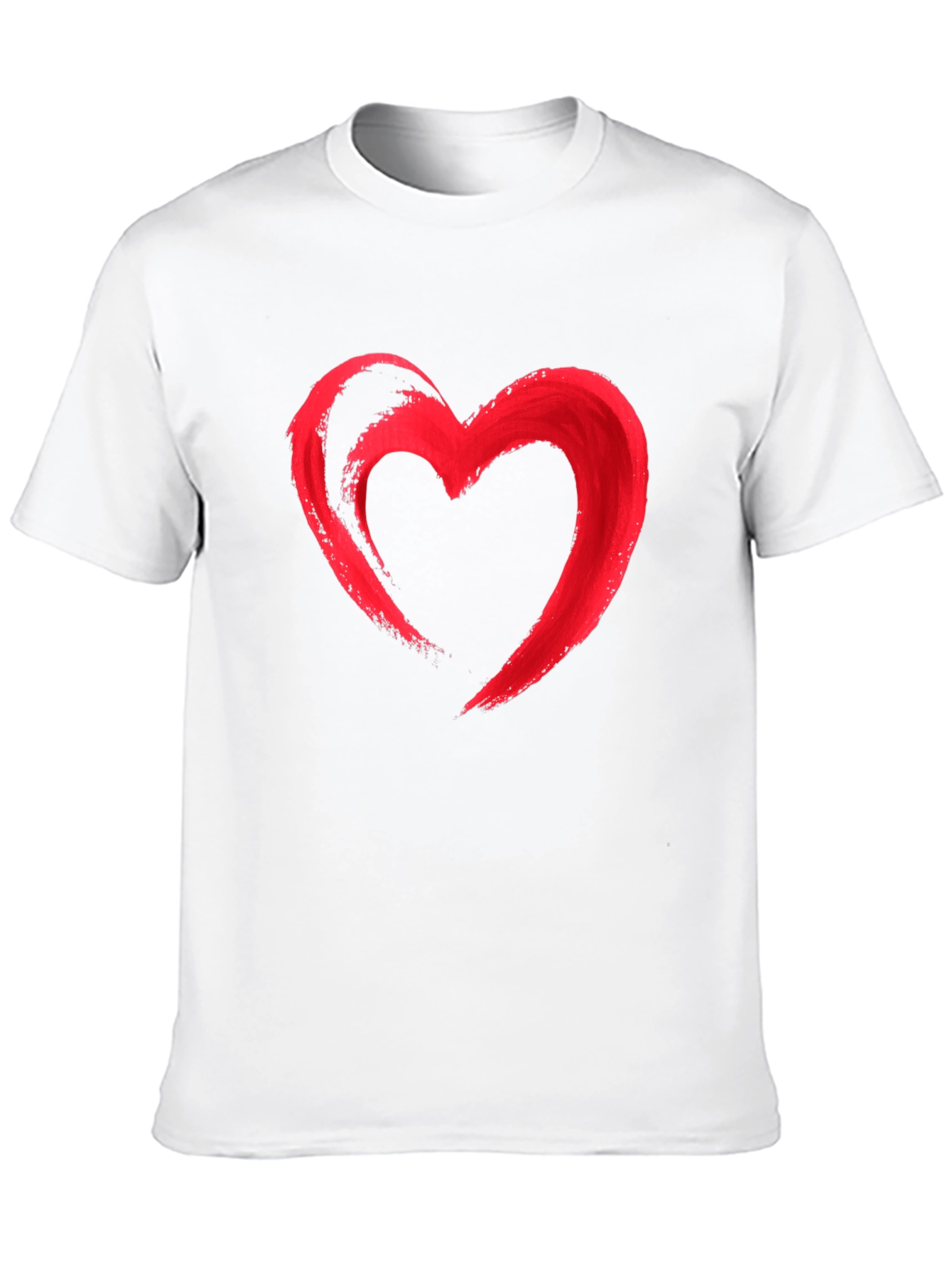 Red Heart Graphic Print Black T-Shirt