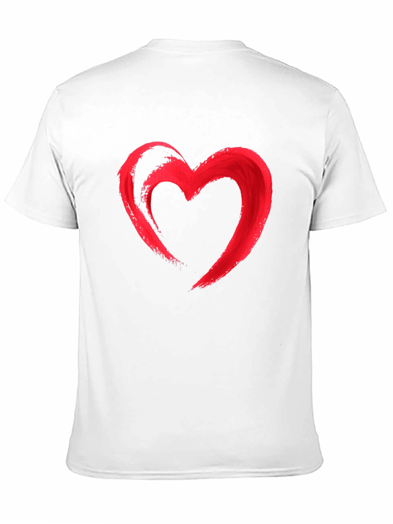 Red Heart Graphic Print Black T-Shirt