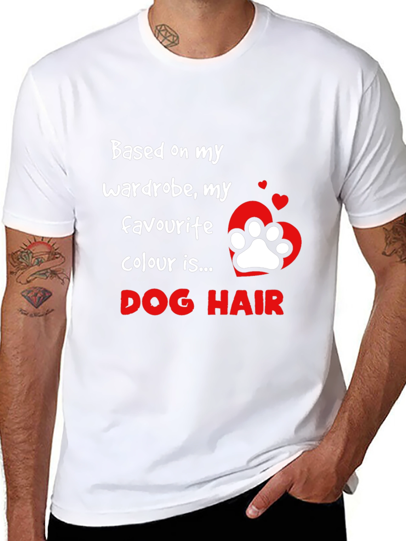 Dog Hair T-Shirt Funny Pet Lover Tee