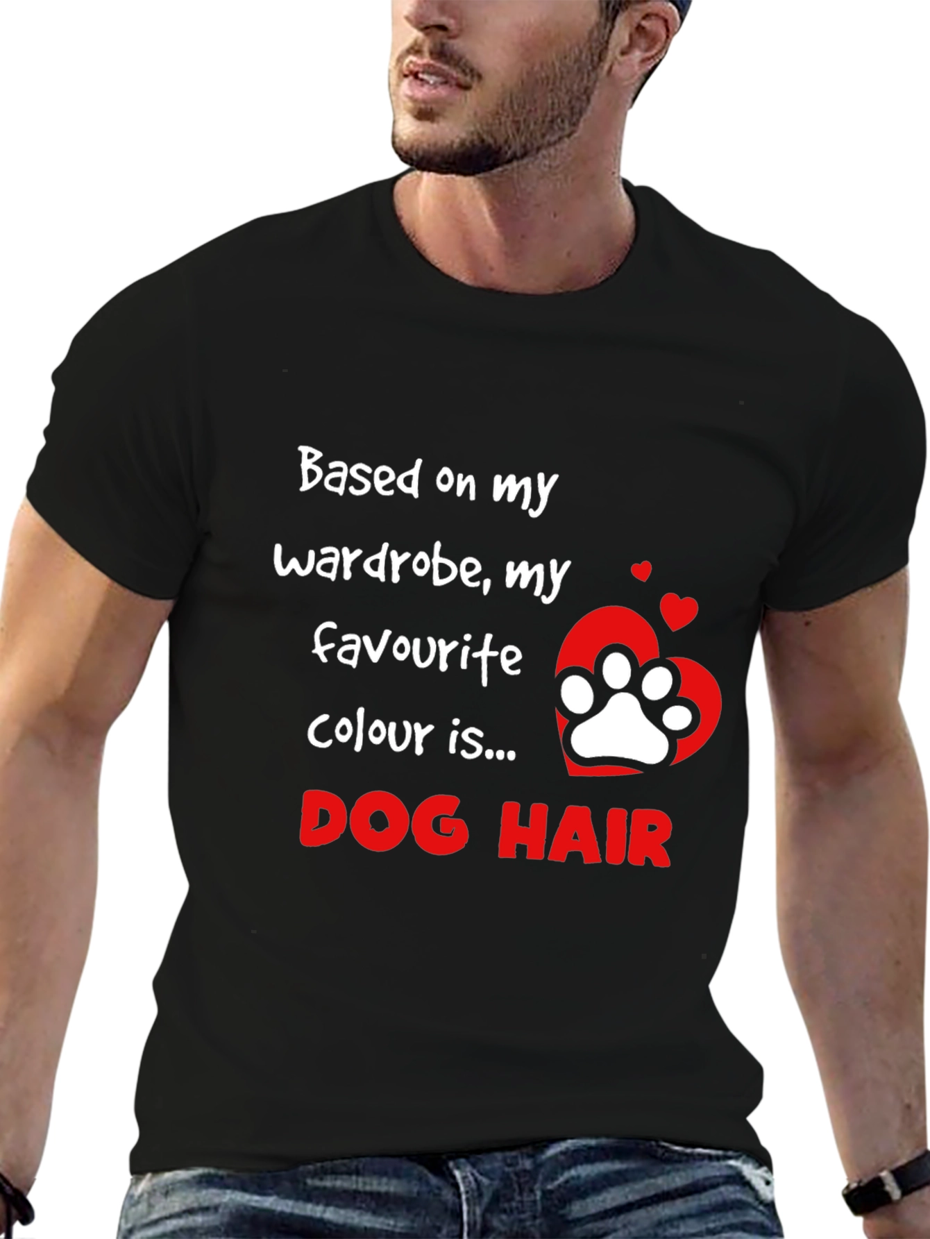 Dog Hair T-Shirt Funny Pet Lover Tee
