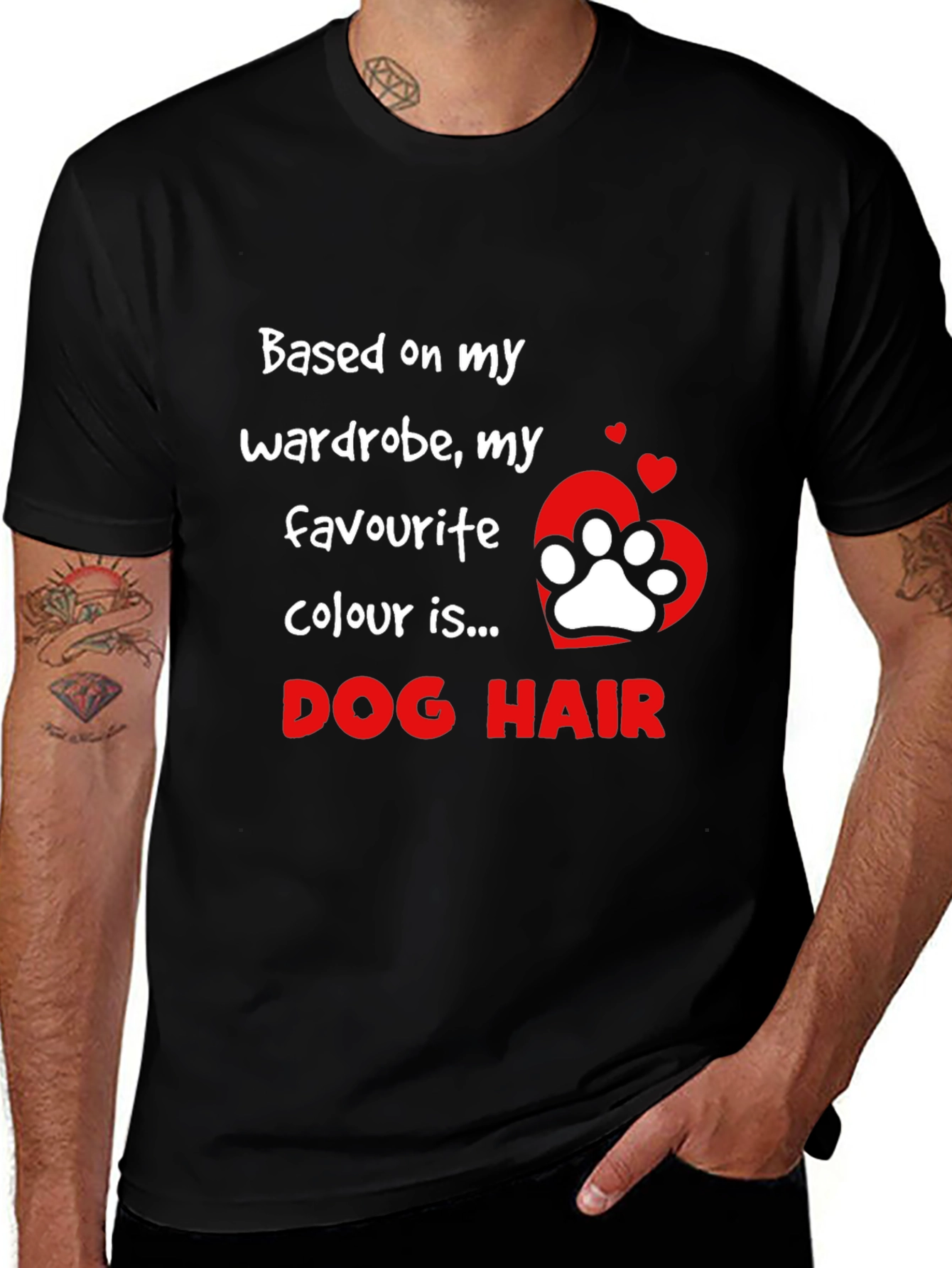Dog Hair T-Shirt Funny Pet Lover Tee
