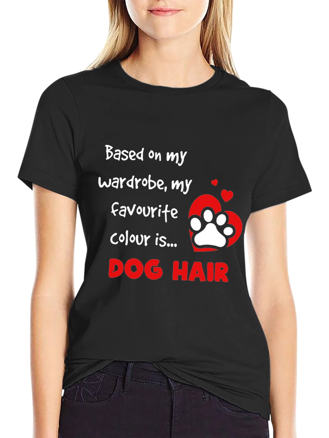 Dog Hair T-Shirt Funny Pet Lover Tee