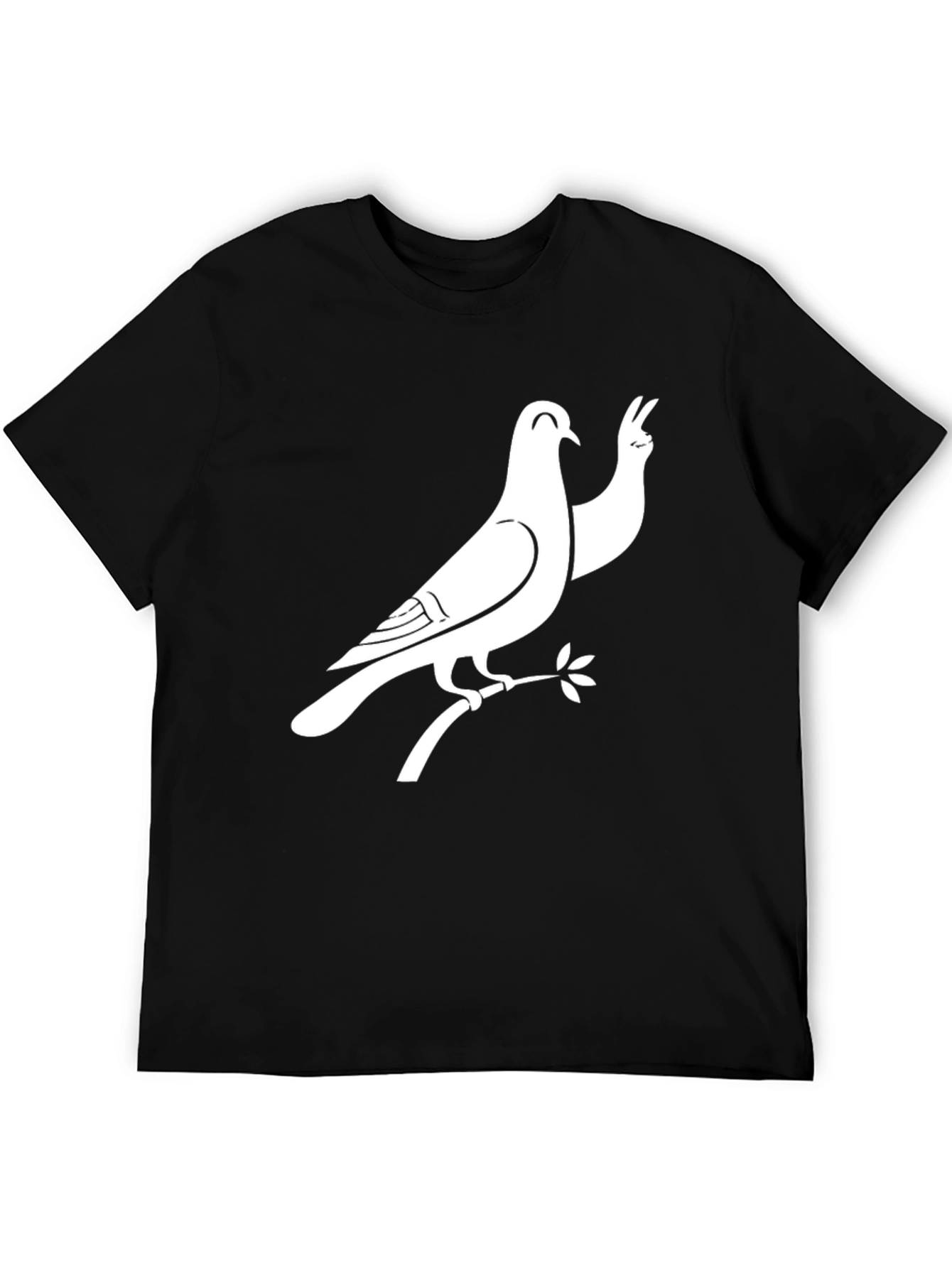 Peace Dove Graphic Tee - Soft Cotton Black T-Shirt