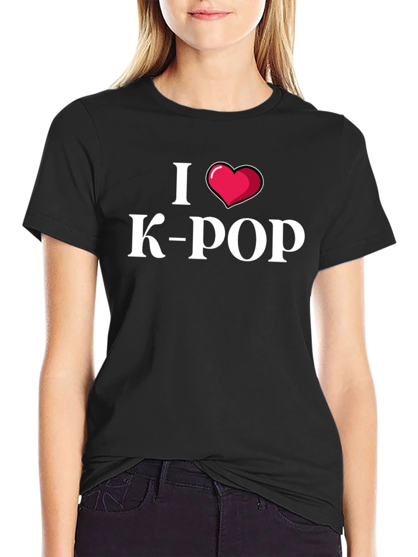 I Heart K-Pop Black T-Shirt