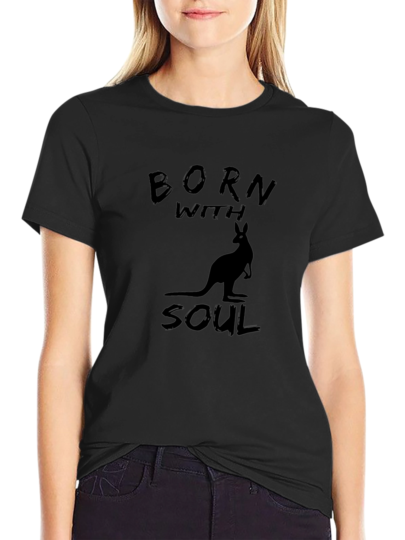 Born With Soul Black Graphic Tee