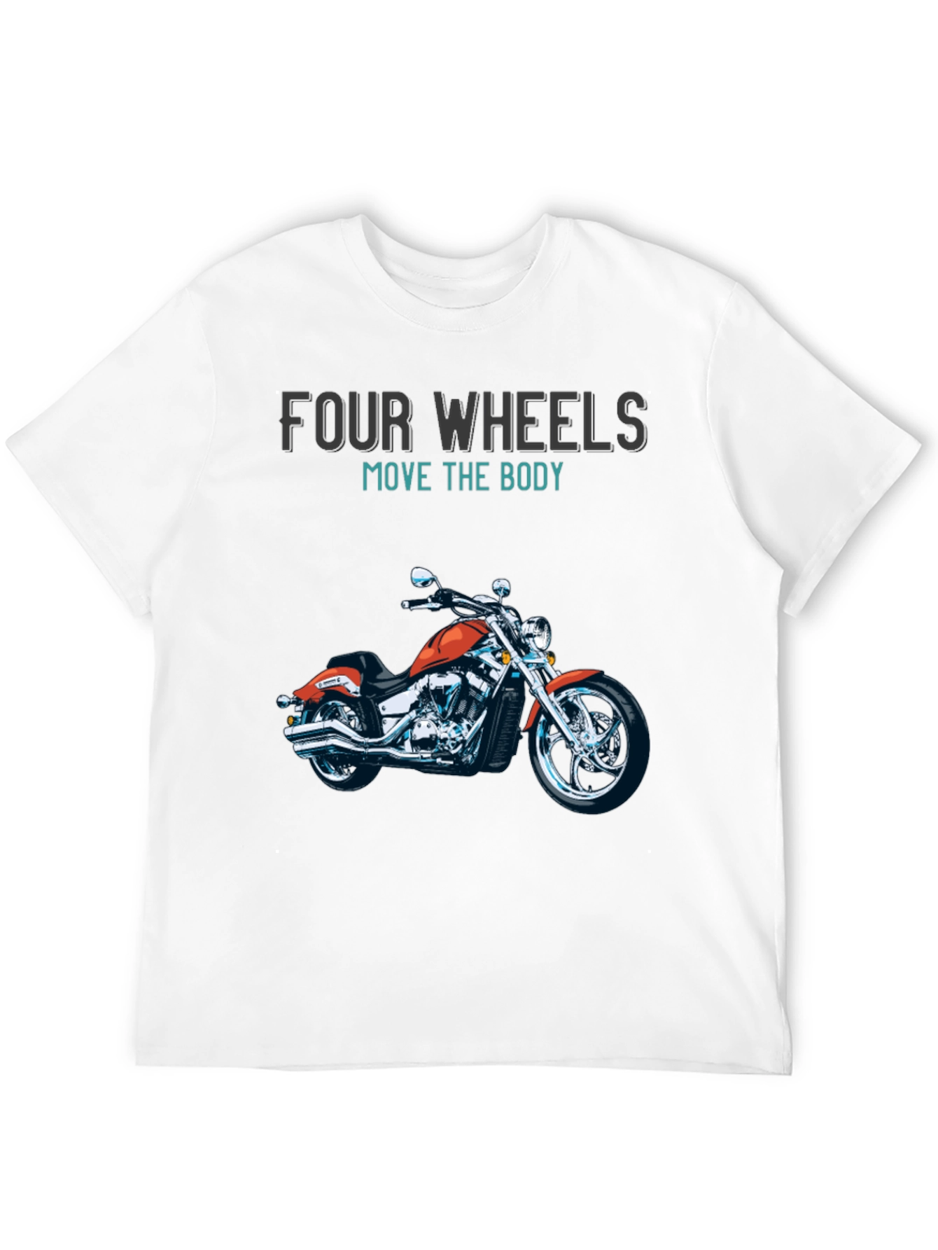 Four Wheels Motorcycle Graphic T-Shirt