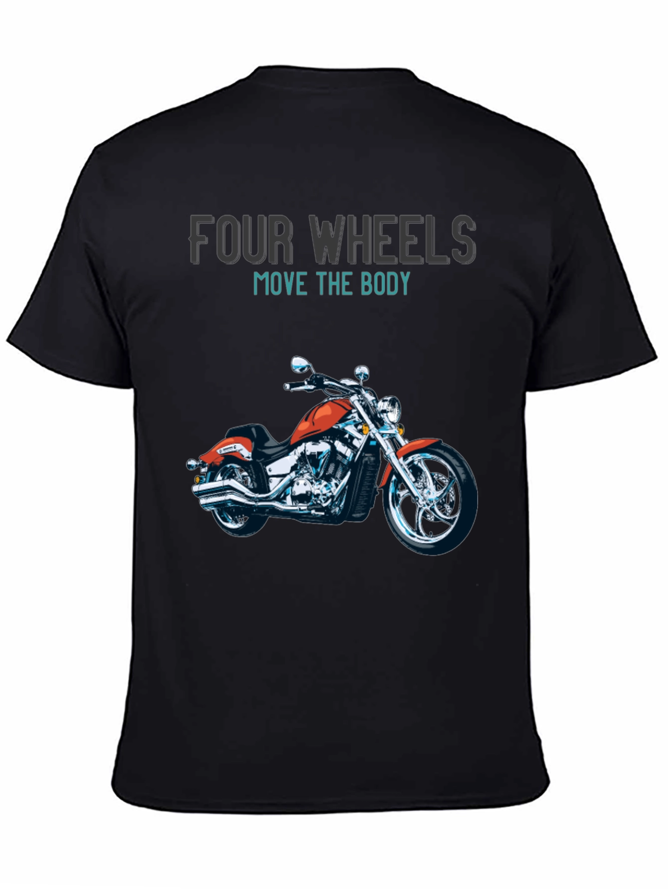 Four Wheels Motorcycle Graphic T-Shirt