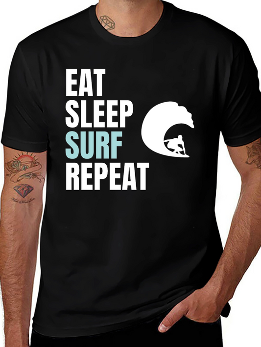 Eat Sleep Surf Repeat Graphic Tee