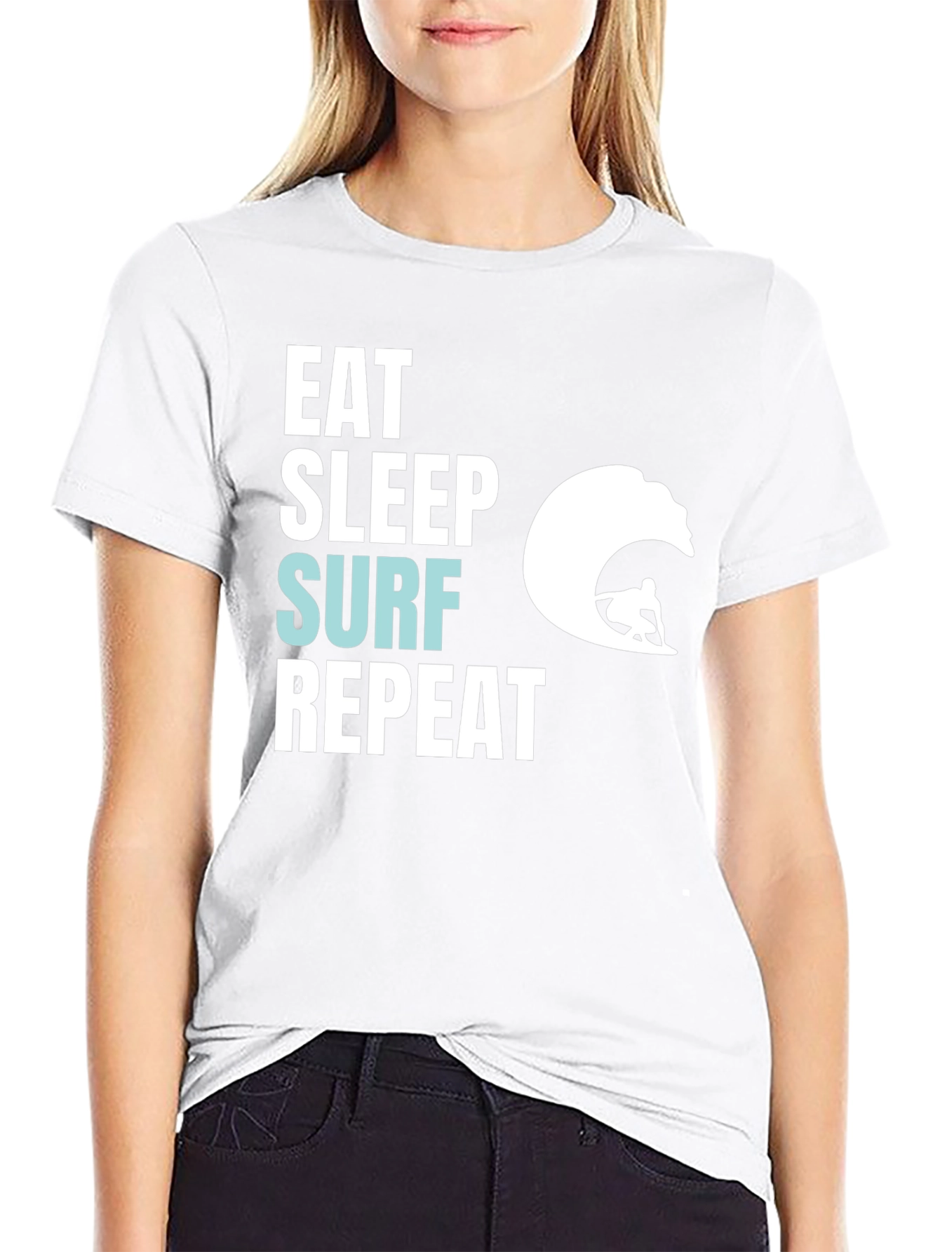 Eat Sleep Surf Repeat Graphic Tee
